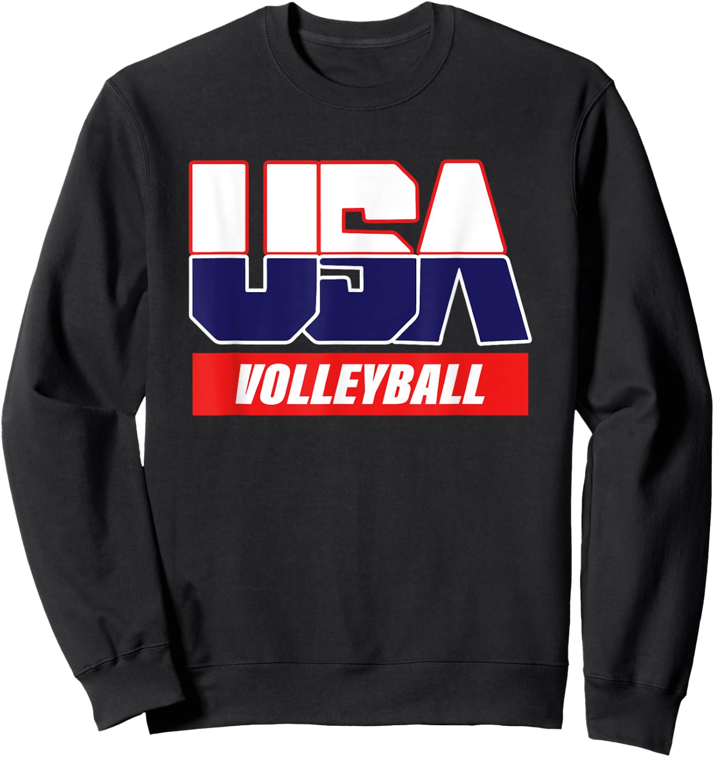 USA Team volleyball - men & women American sports Sweatshirt - Sweatshirt | Black