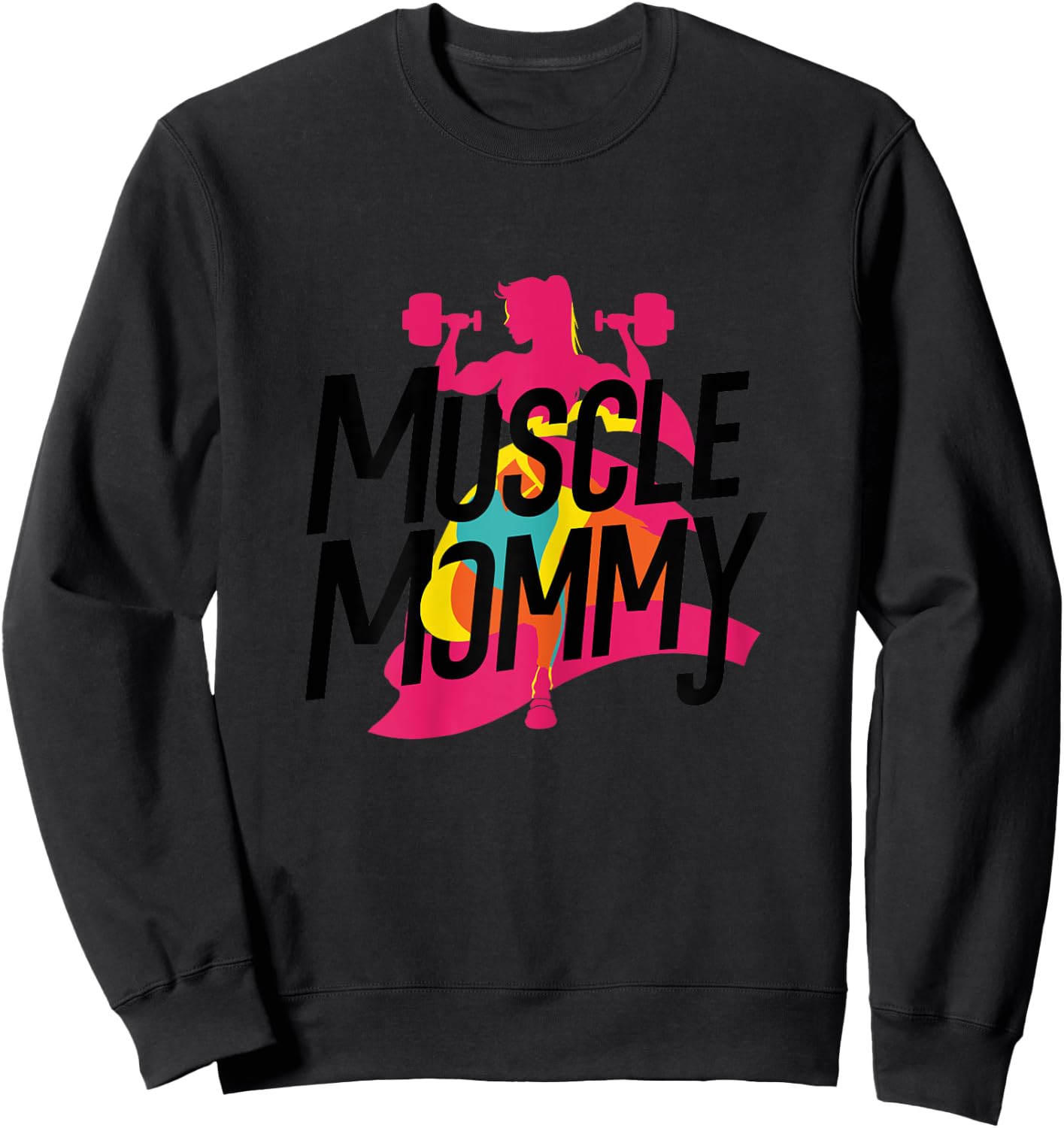 Muscle Mommy Mama Fitnessstudio Sweatshirt - Sweatshirt | Black