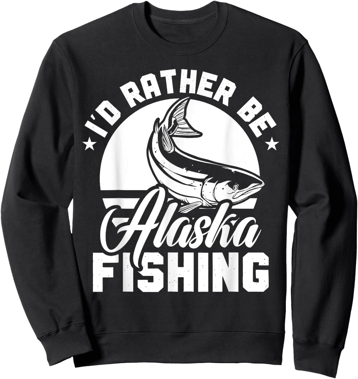 Alaska Fishing Lovers Alaskan Salmon Fish Women Men Sweatshirt - Sweatshirt | Black
