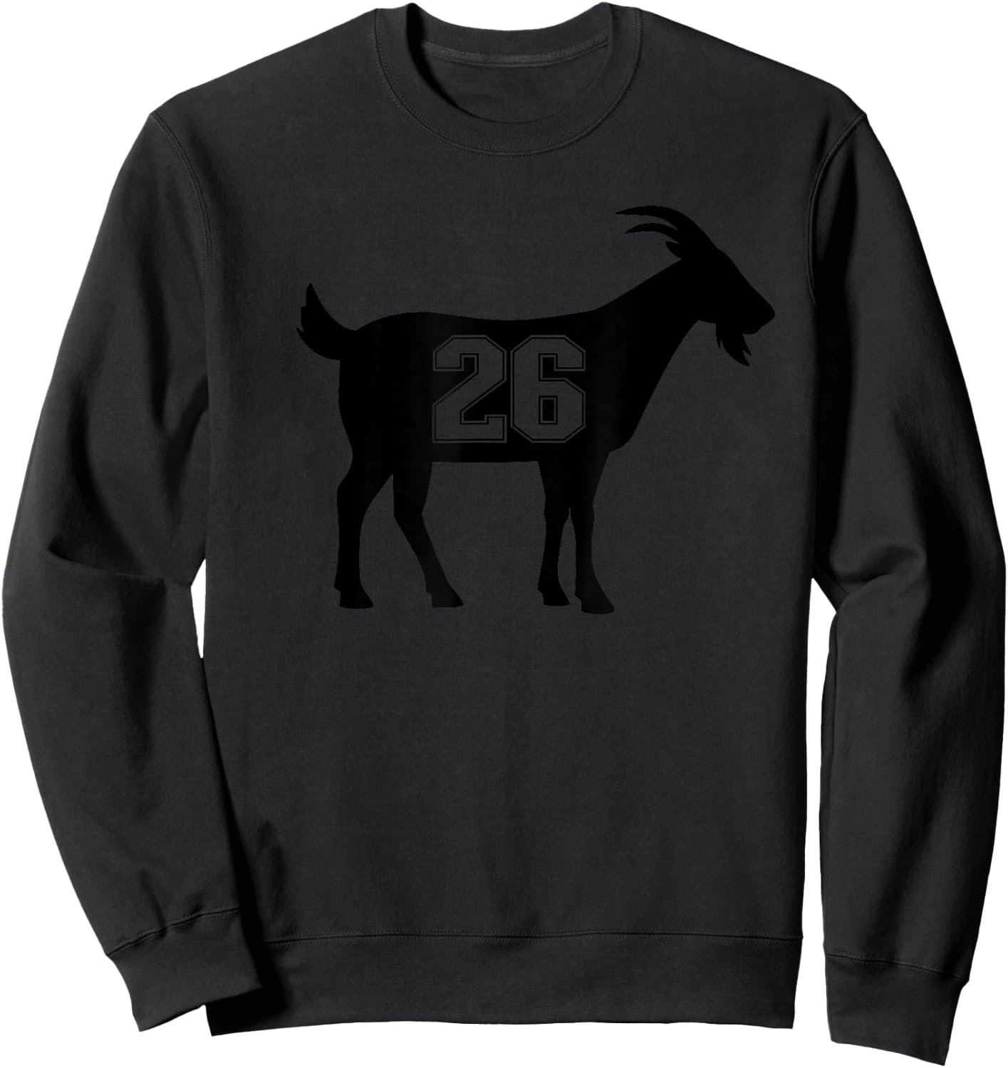 Goat 26 G.O.A.T. Number Twenty-six Goat Sweatshirt - Sweatshirt | Black
