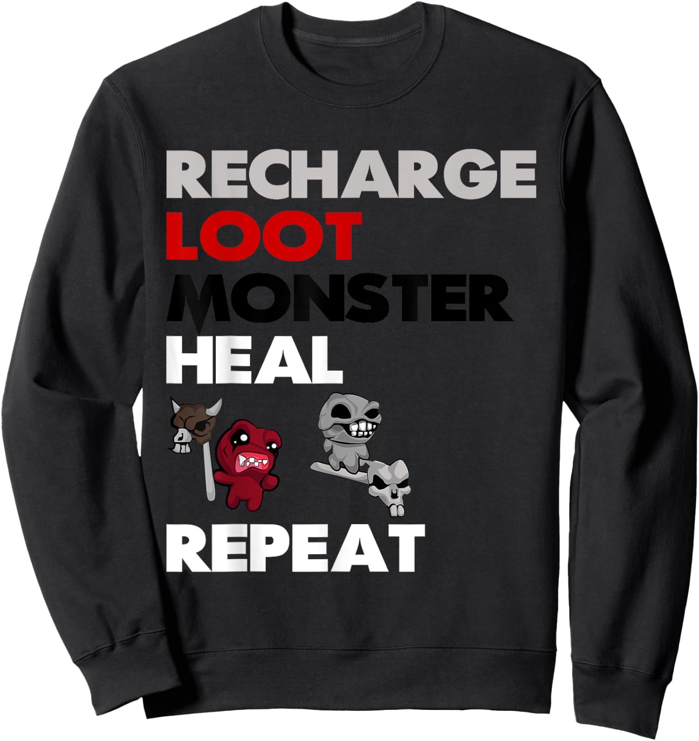 The binding of Isaac Repeat - Board game clothing Sweatshirt - Sweatshirt | Black