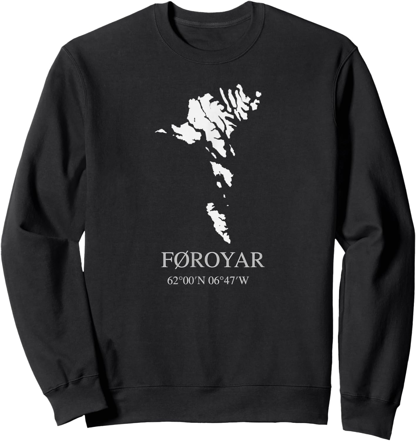 Faroe Islands Shirt - Faroe Islands Shirt With Map Sweatshirt - Sweatshirt | Black