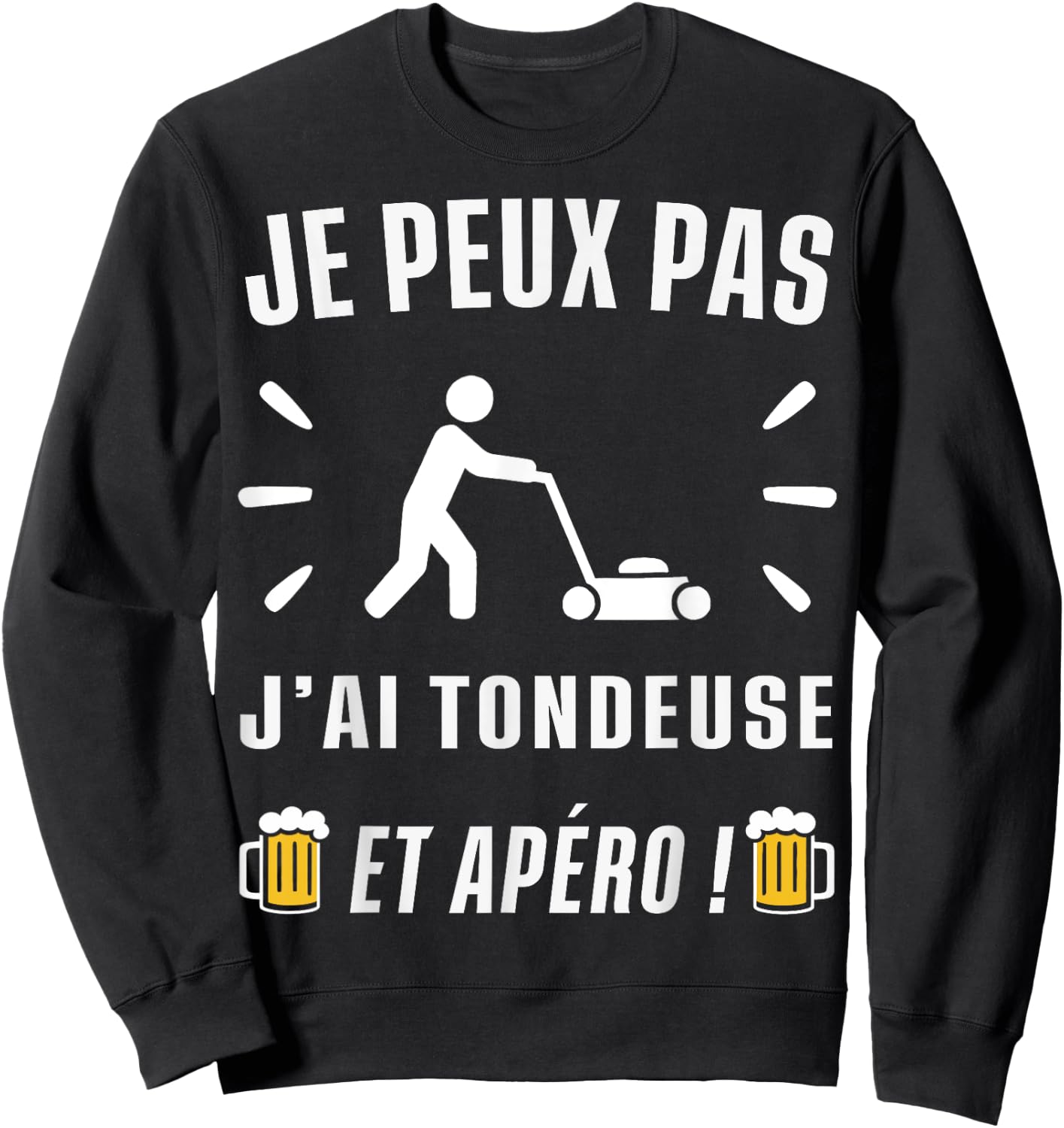 Je peux pas j'ai Tondeuse Sweatshirt - Sweatshirt | Black