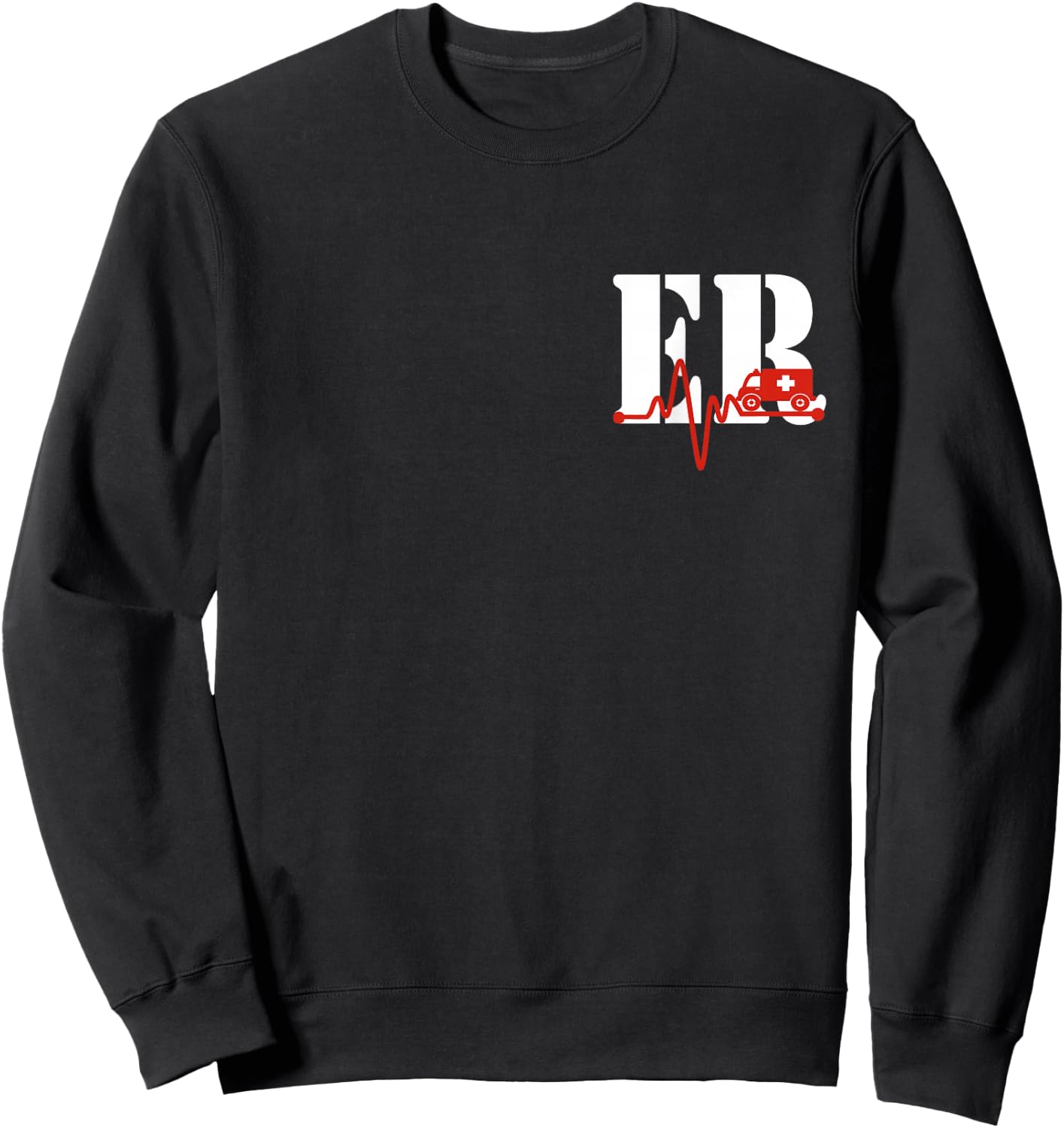 Emergency Department ER Nurse Front and Back Emergency Room Sweatshirt - Sweatshirt | Black