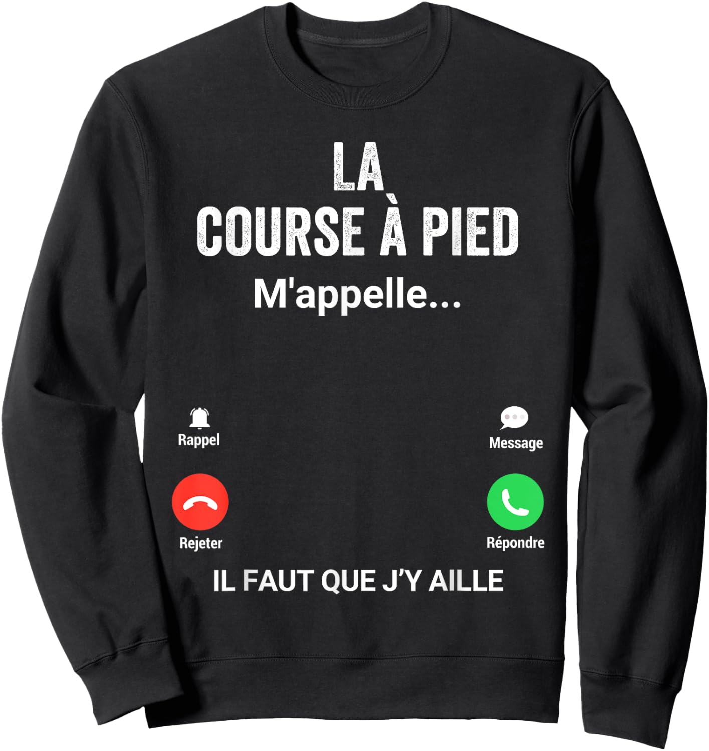Running Me Calls Gift Humor Runner , Black, S Sweatshirt - Sweatshirt | Black