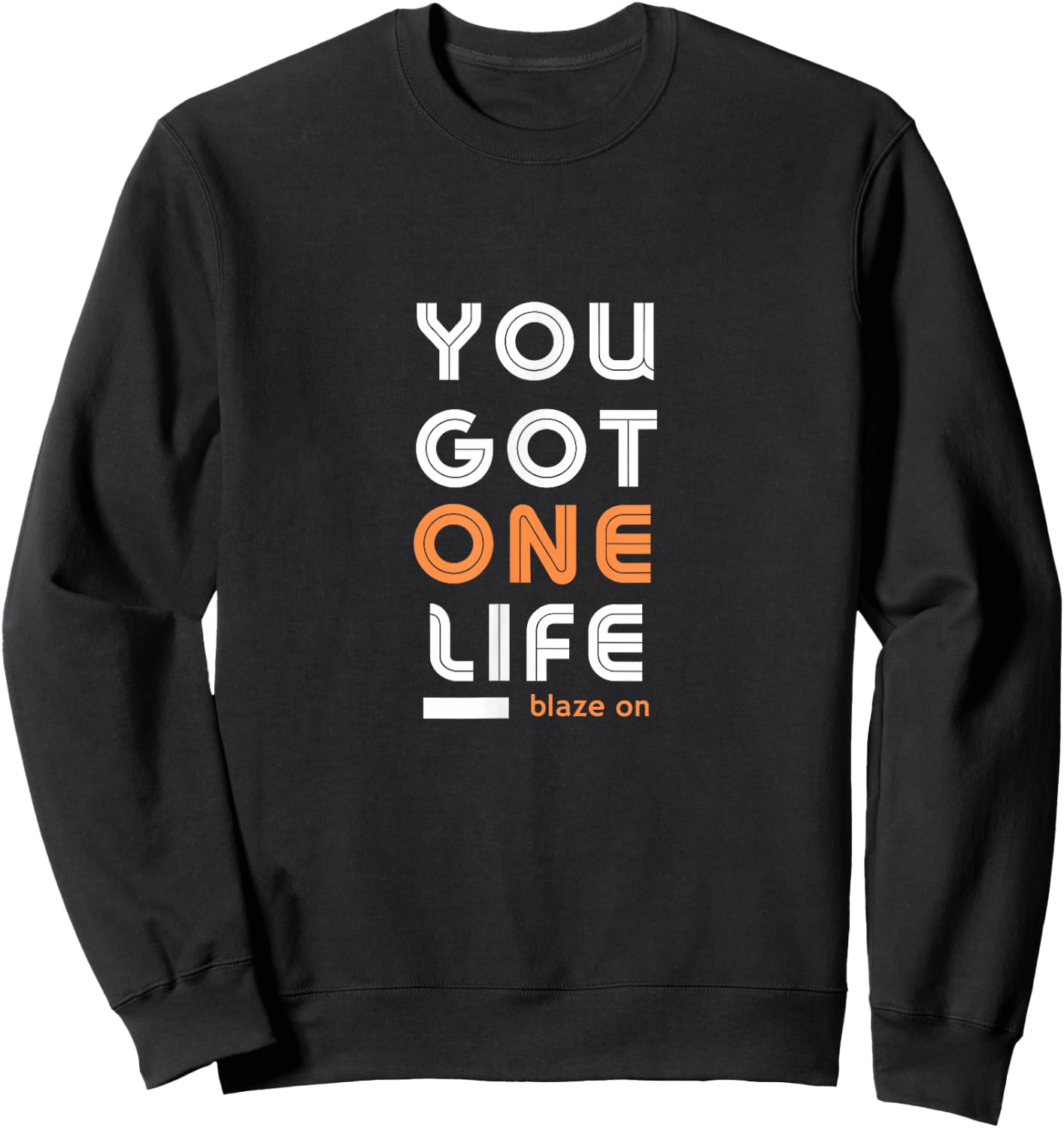 Retro Phish You Got One Life (Blaze on) Sweatshirt - Sweatshirt | Black