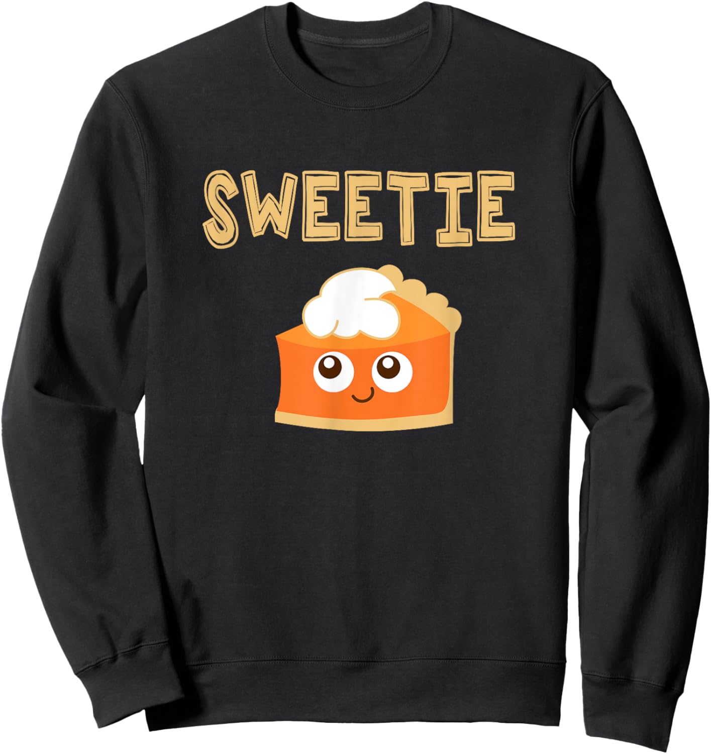 Thanksgiving Sweetie Pie Girls Sweatshirt - Sweatshirt | Black