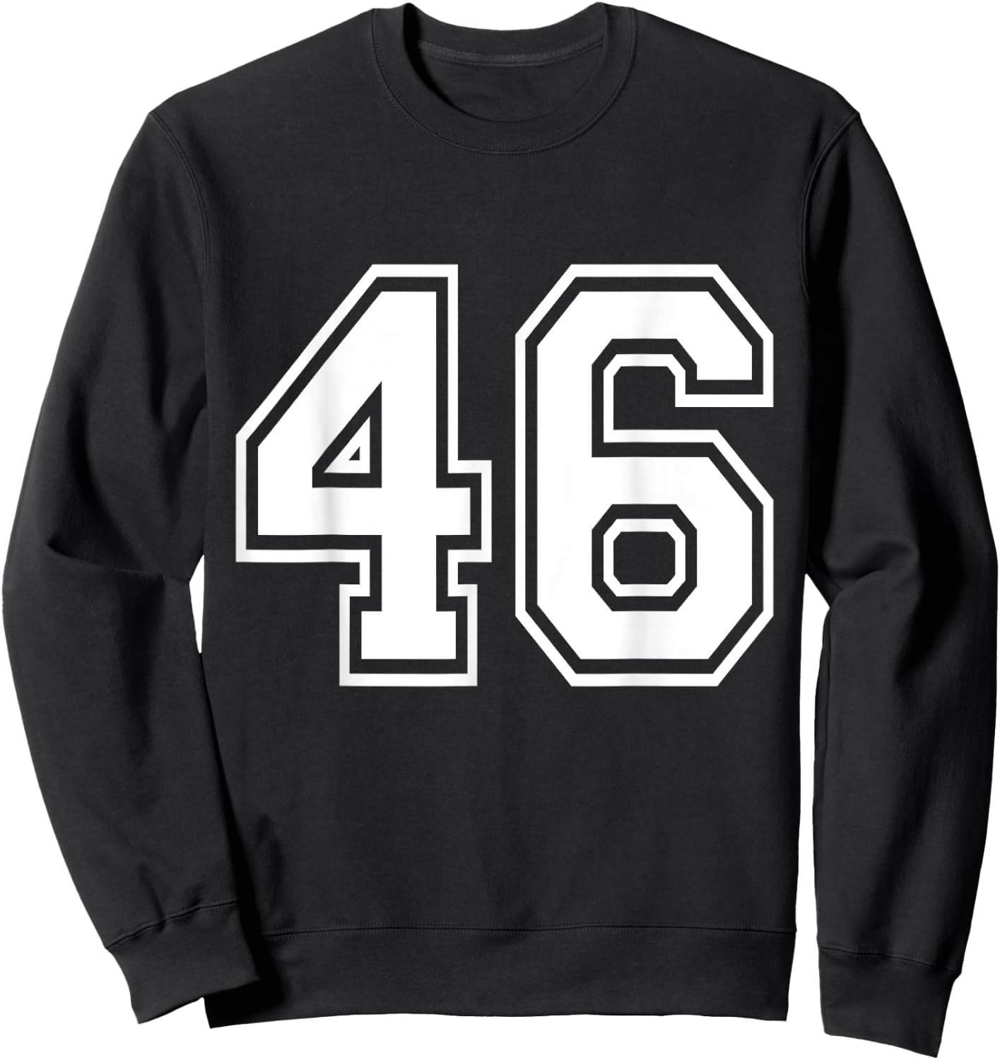 Number 46 Varsity Sports Team Jersey 46th Birthday 46 Years Sweatshirt - Sweatshirt | Black