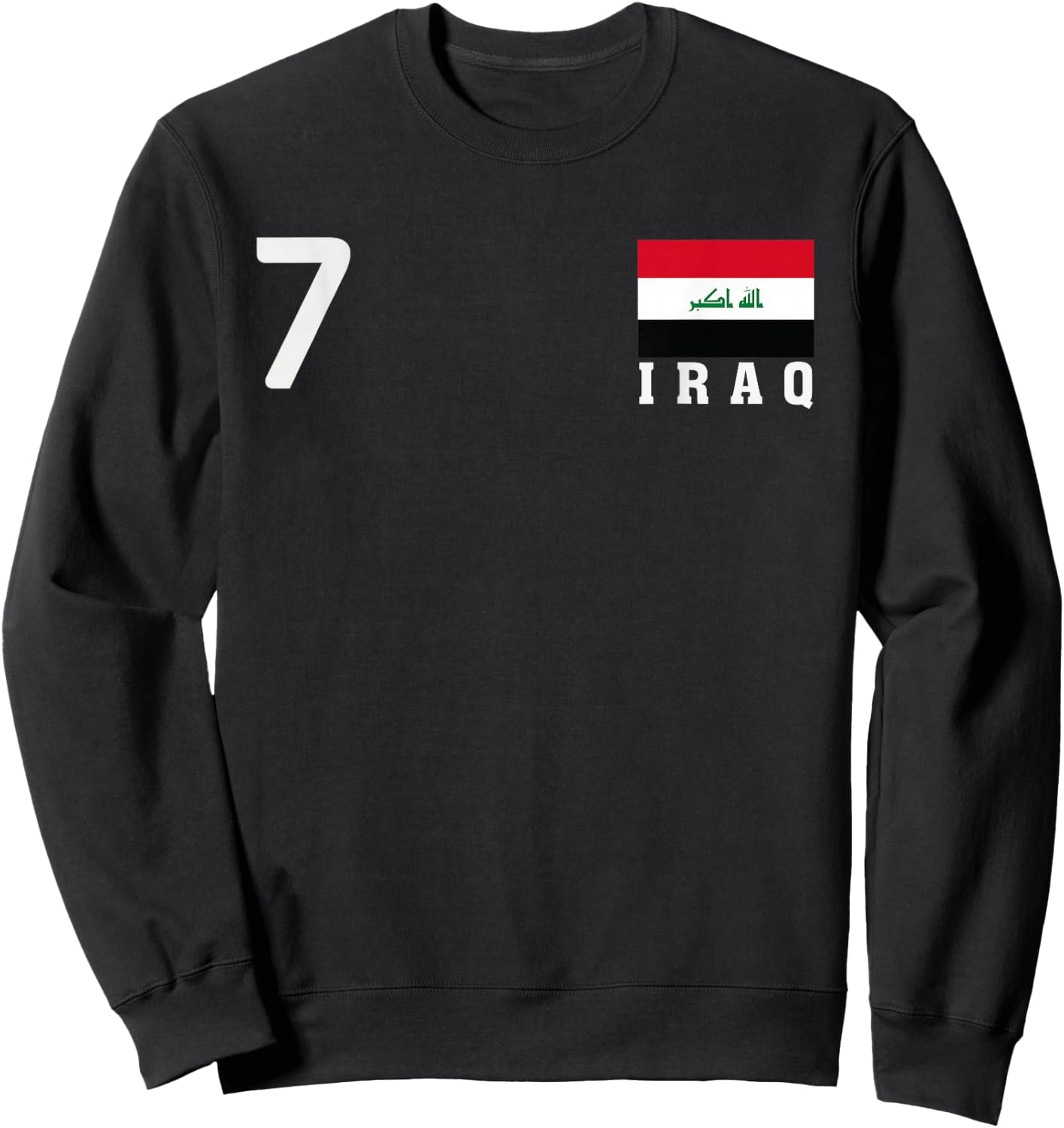 Iraq Number National Flag Country Pride Heritage Sweatshirt - Sweatshirt | Black