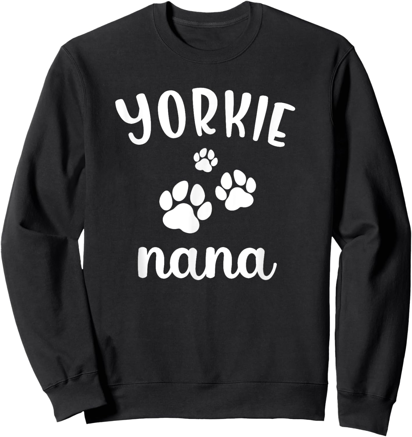 Yorkie Nana Cute Dog Yorkshire Terrier Women Kids Sweatshirt - Sweatshirt | Black