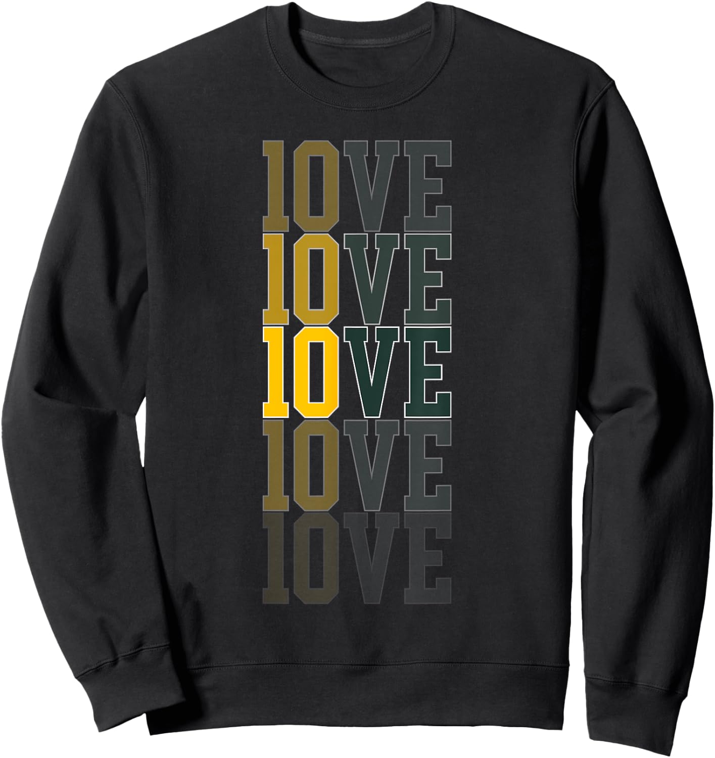 Feel The 10VE Jordan Quarterback Love American Football Sweatshirt - Sweatshirt | Black