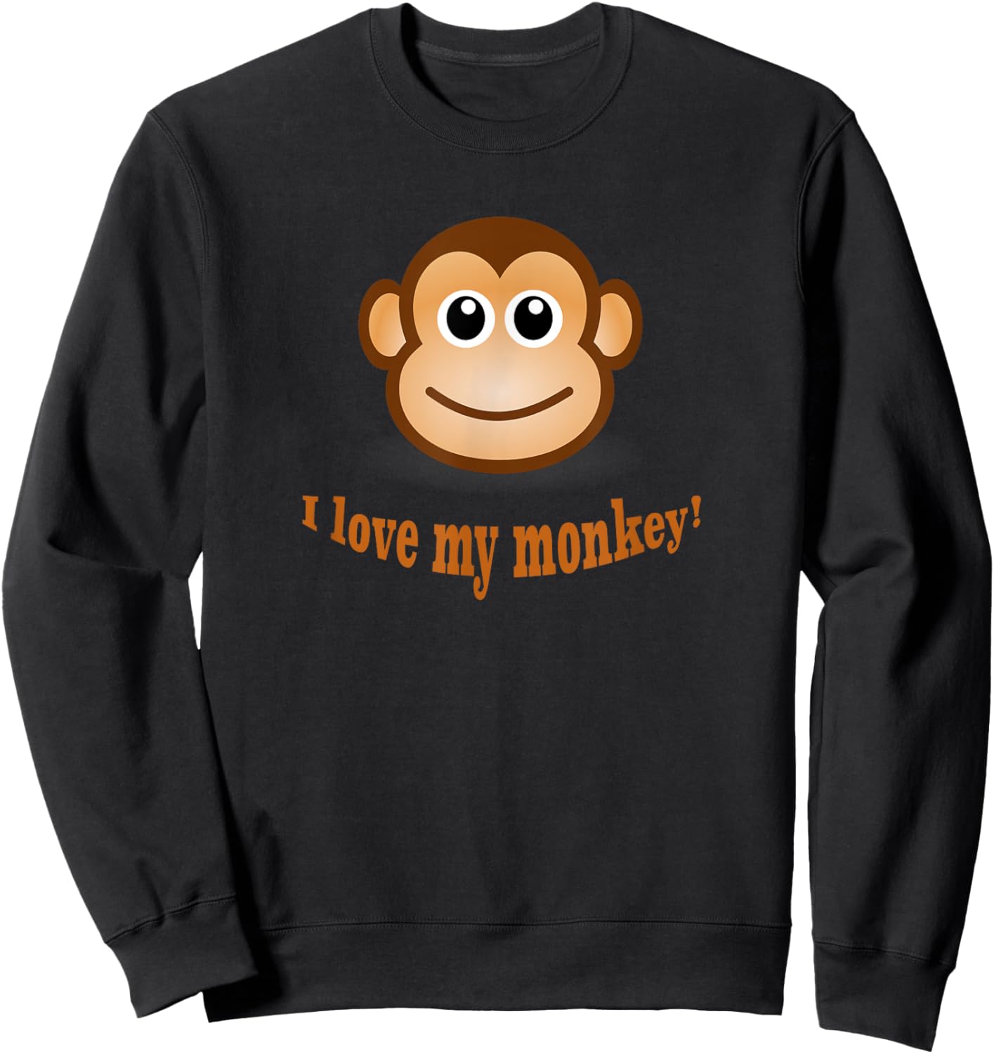 I Love My Monkey Sweatshirt - Sweatshirt | Black