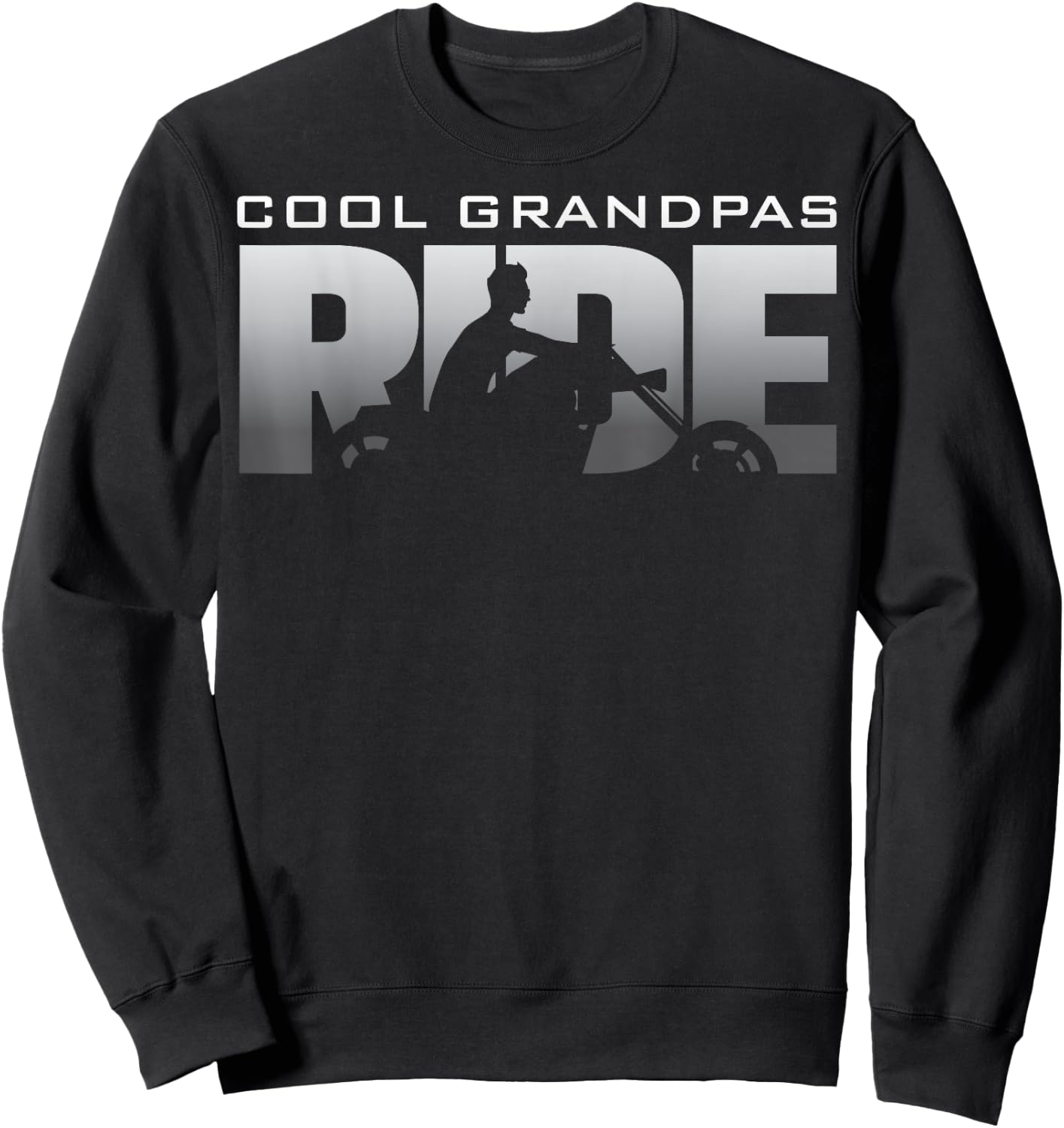 Biker Cool Grandpas Ride Motorcycles Sweatshirt - Sweatshirt | Black