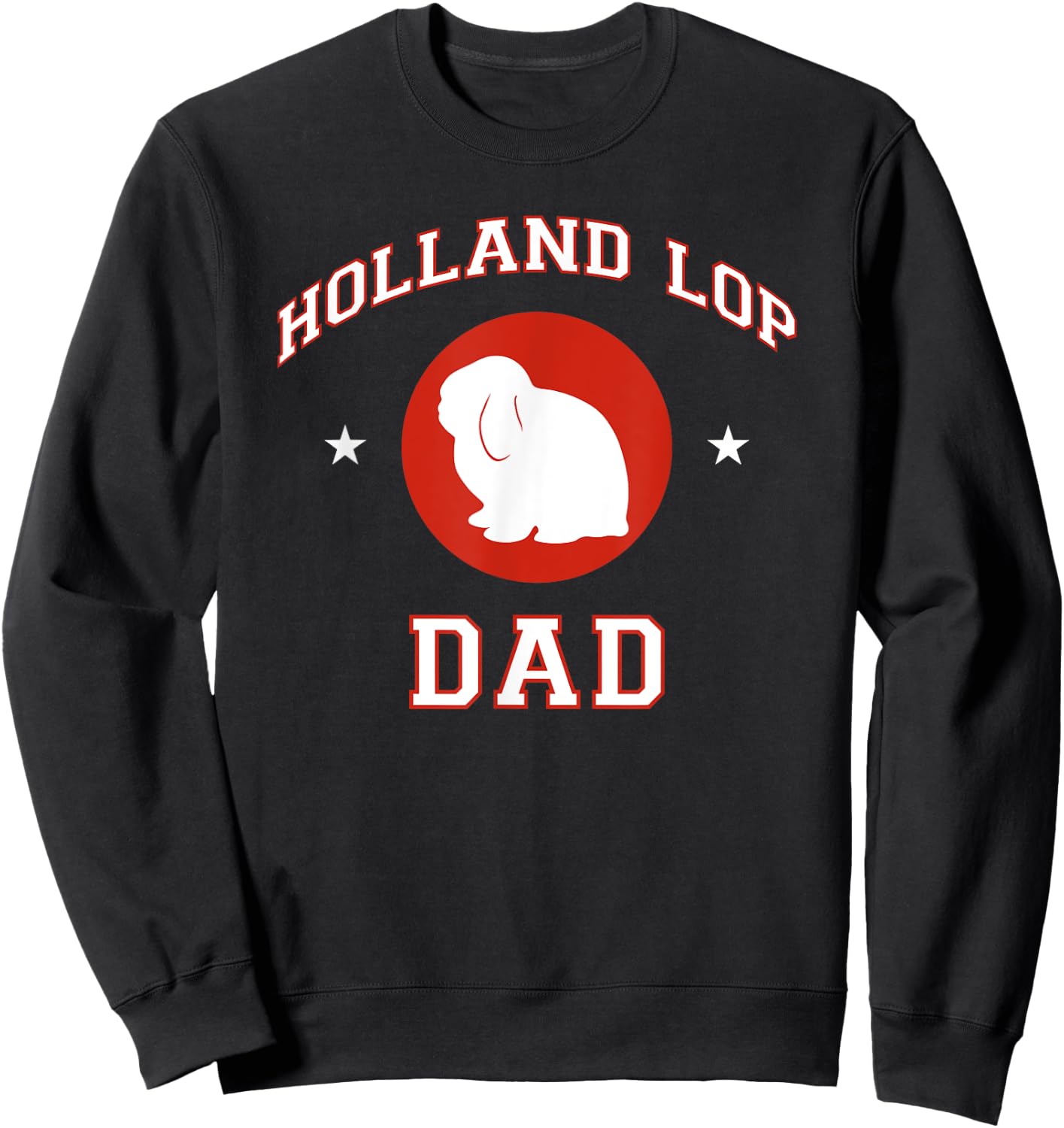 Holland Lop Rabbit Dad Sweatshirt - Sweatshirt | Black