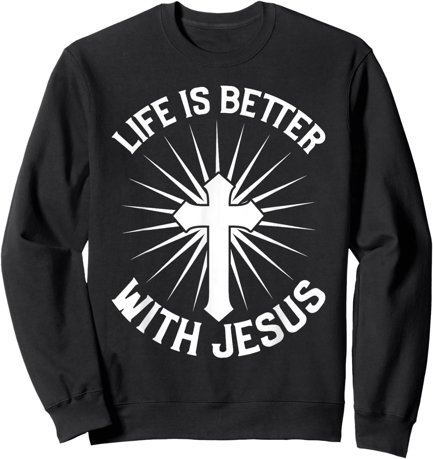 Jesus saved my Life Sweatshirt - Sweatshirt | Black