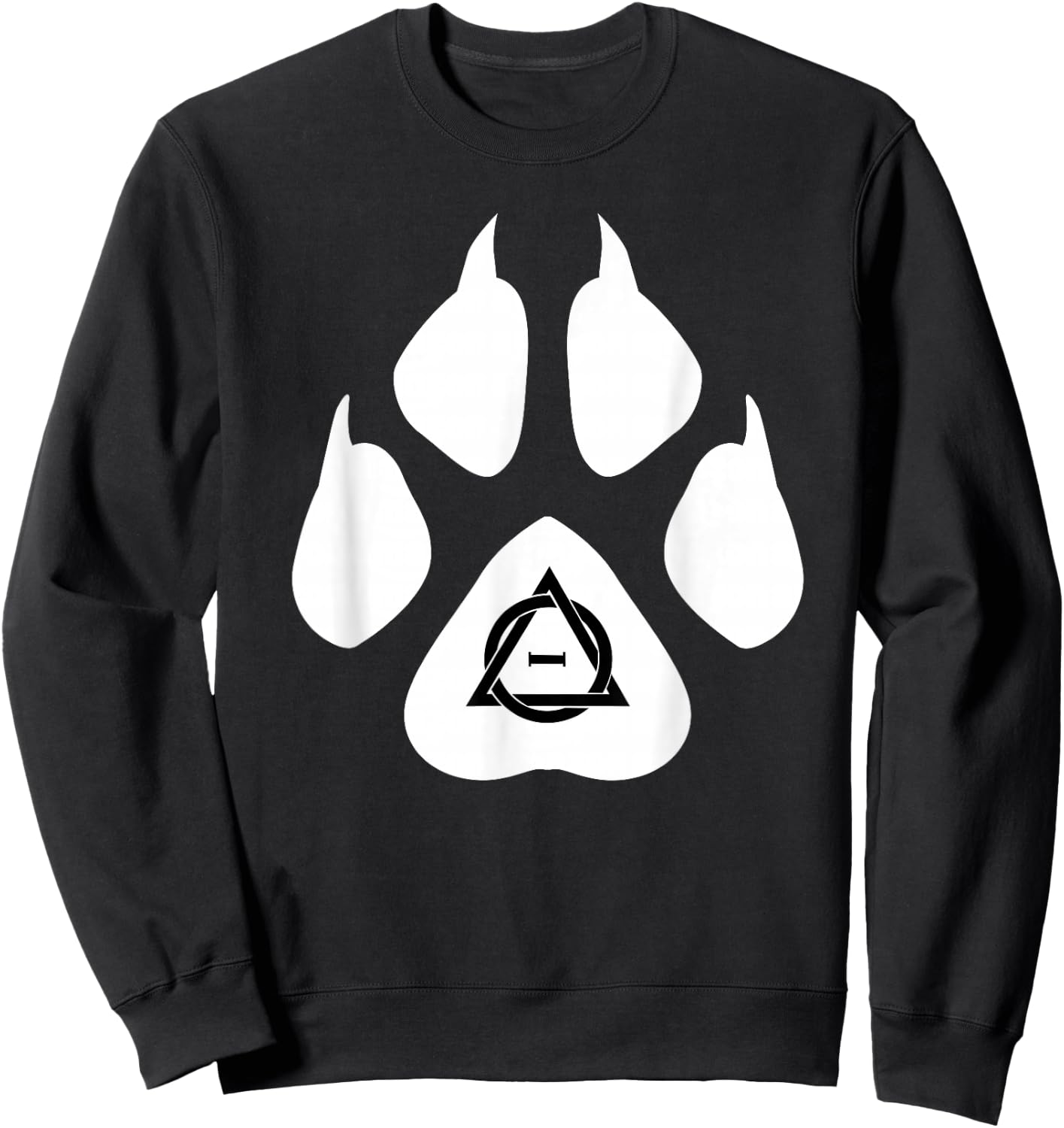 Therian Fox Paws Symbol Sign Quadrobics Otherkin , Black, S Sweatshirt - Sweatshirt | Black