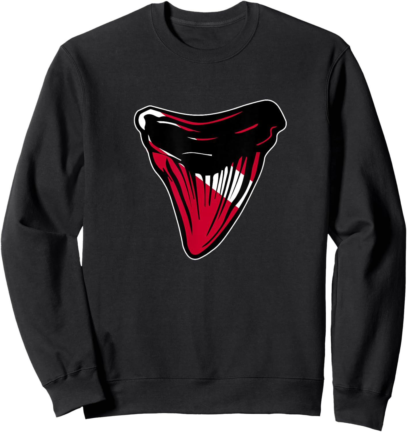 Scuba Dive Flag Megalodon Shark Teeth for Scuba Diving Sweatshirt - Sweatshirt | Black