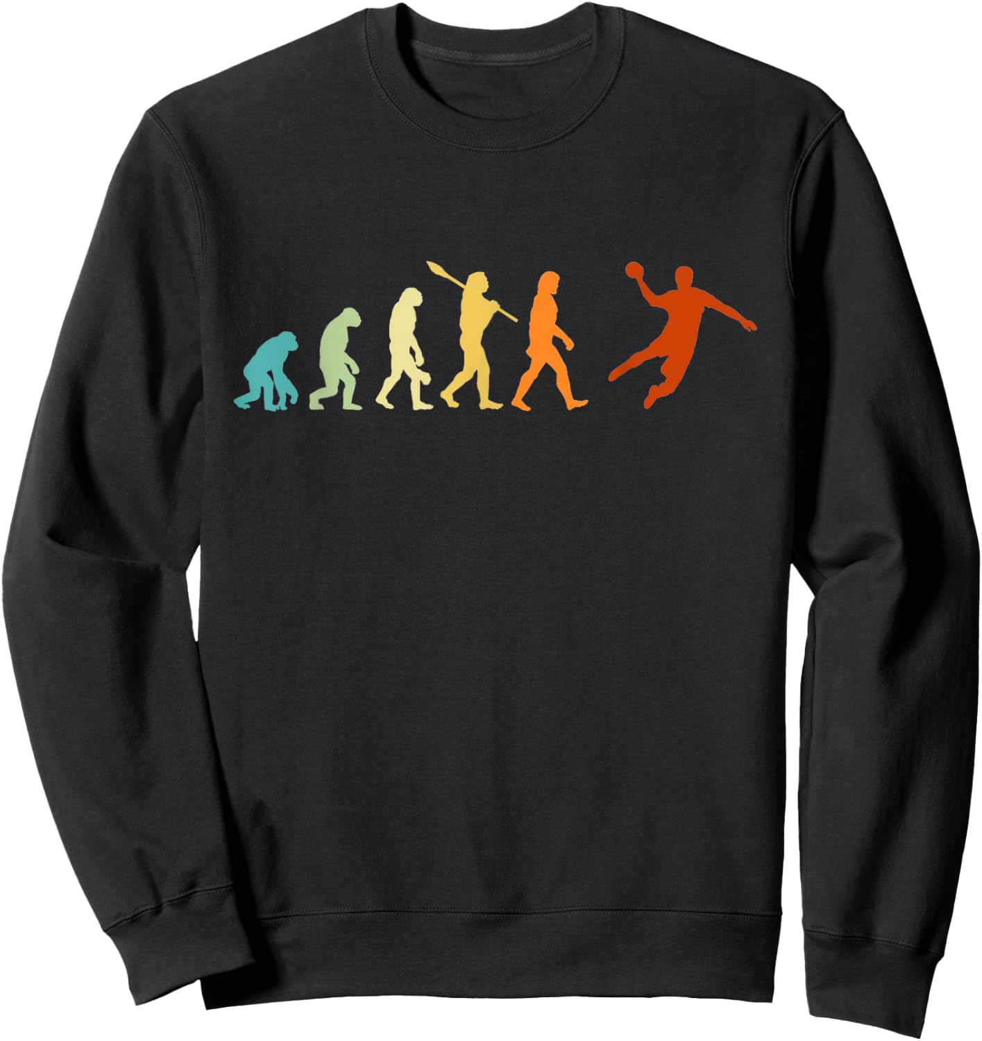 Handball Trikot Kinder Herren Junge Retro Handball Evolution Sweatshirt - Sweatshirt | Black