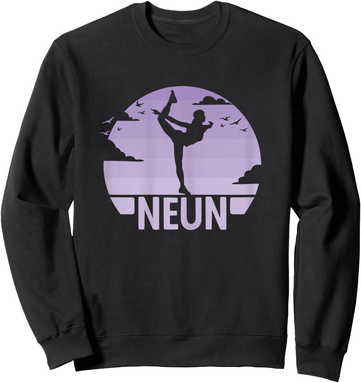 9th Birthday Gymnastic Dancer 9 Years Girls Gymnastics , black Sweatshirt - Sweatshirt | Black