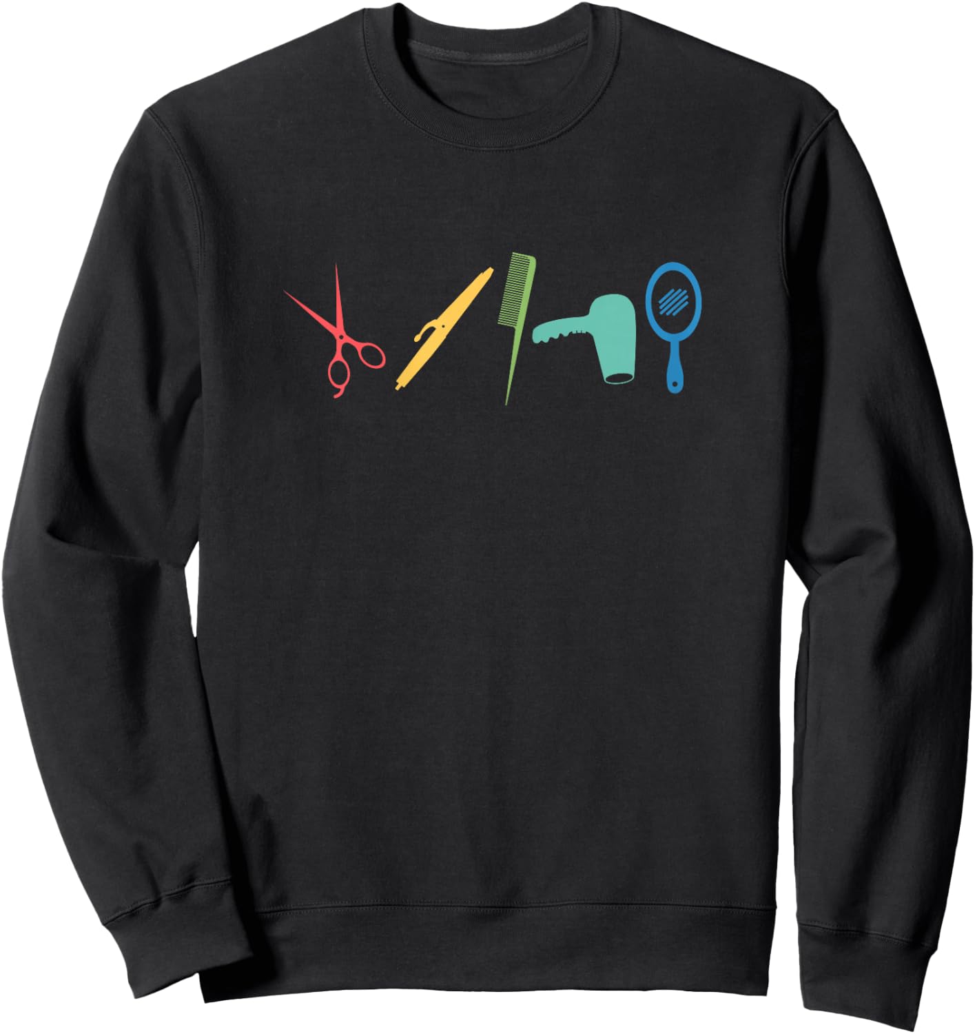 Retro Friseur Werkzeuge | Schönheitssalon | Friseur Sweatshirt - Sweatshirt | Black