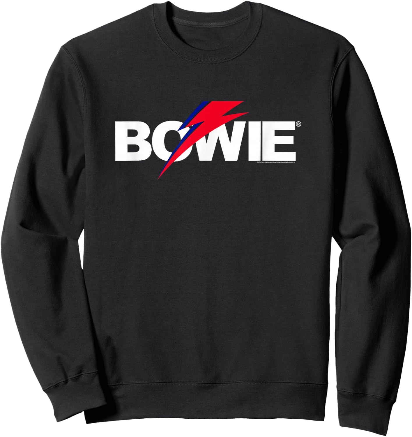 David Bowie Aladdin Sane Lightning Logo , Black, S Sweatshirt - Sweatshirt | Black