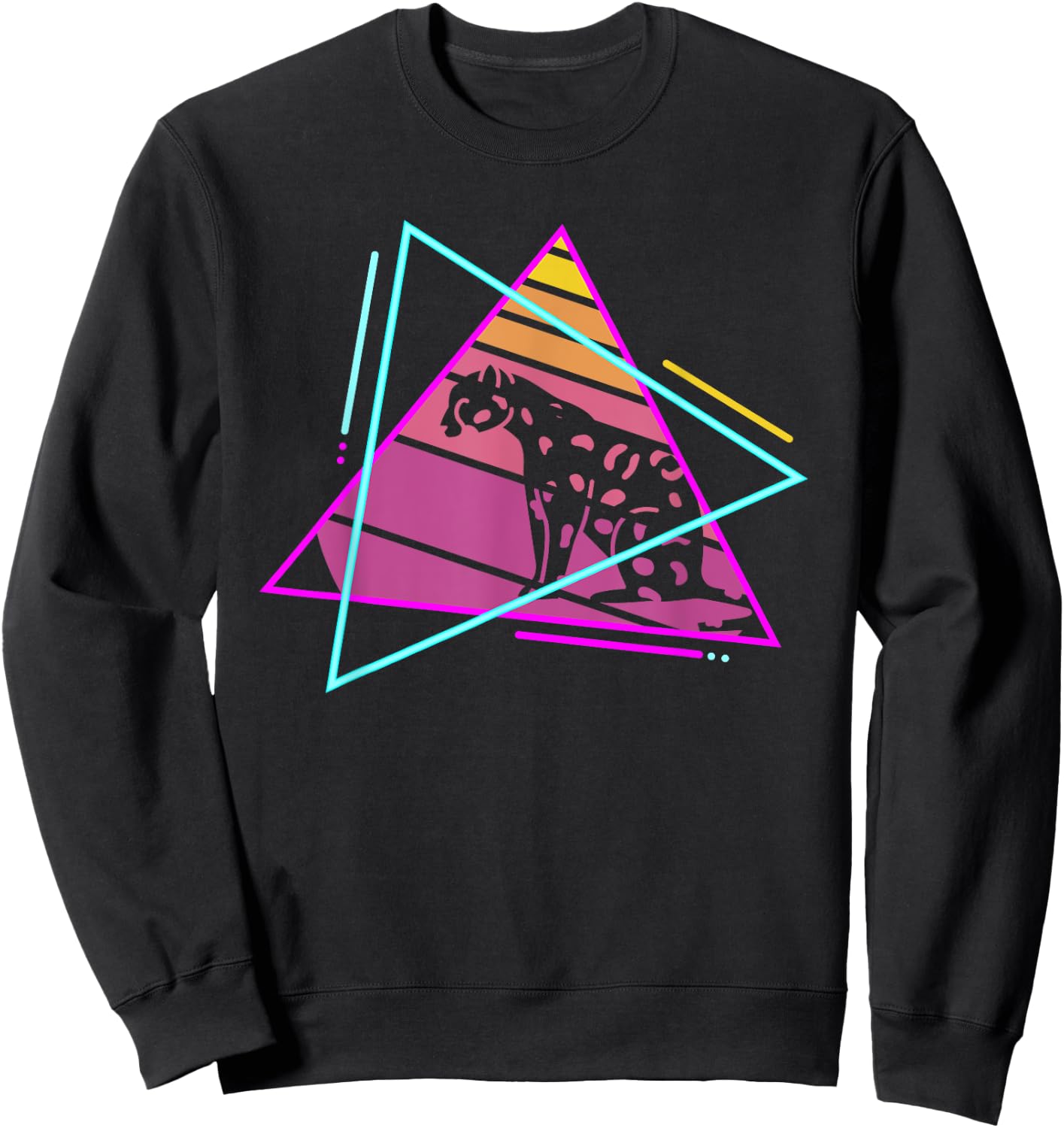 Retro Cheetah Cheetahs Sweatshirt - Sweatshirt | Black