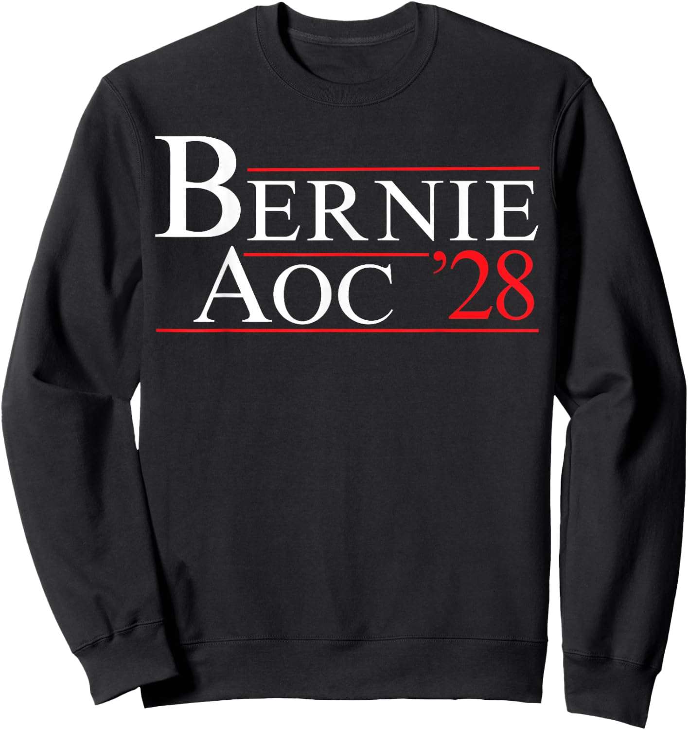 Bernie AOC 2028 Bernie Sanders Alexandria Cortez President Sweatshirt - Sweatshirt | Black