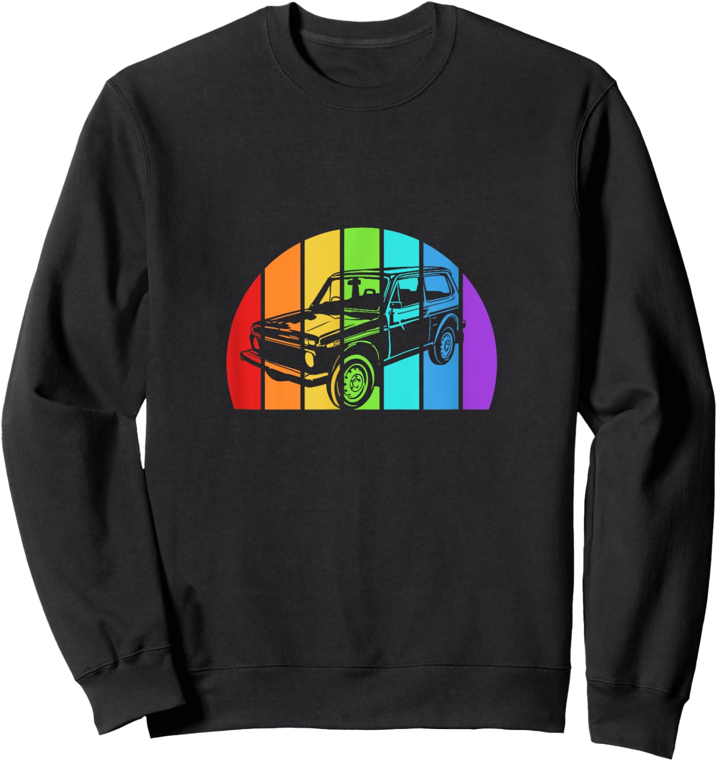 Lada Niva 4x4 Offroad Vintage DDR East Retro Off-Road Vehicle Sweatshirt - Sweatshirt | Black