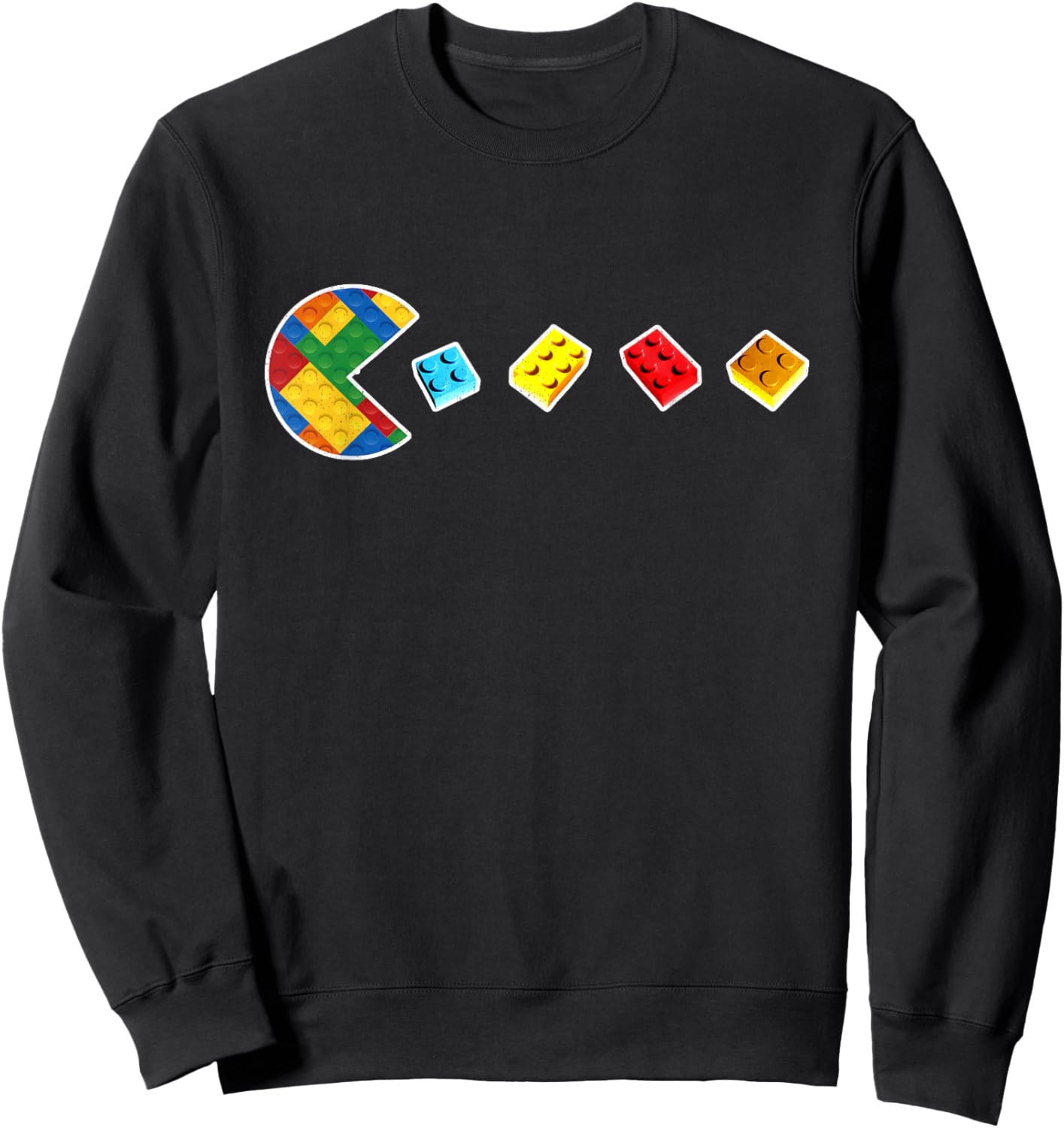 Funny Building Blocks Gamer Master Builder Brick Lover Kids Sweatshirt - Sweatshirt | Black