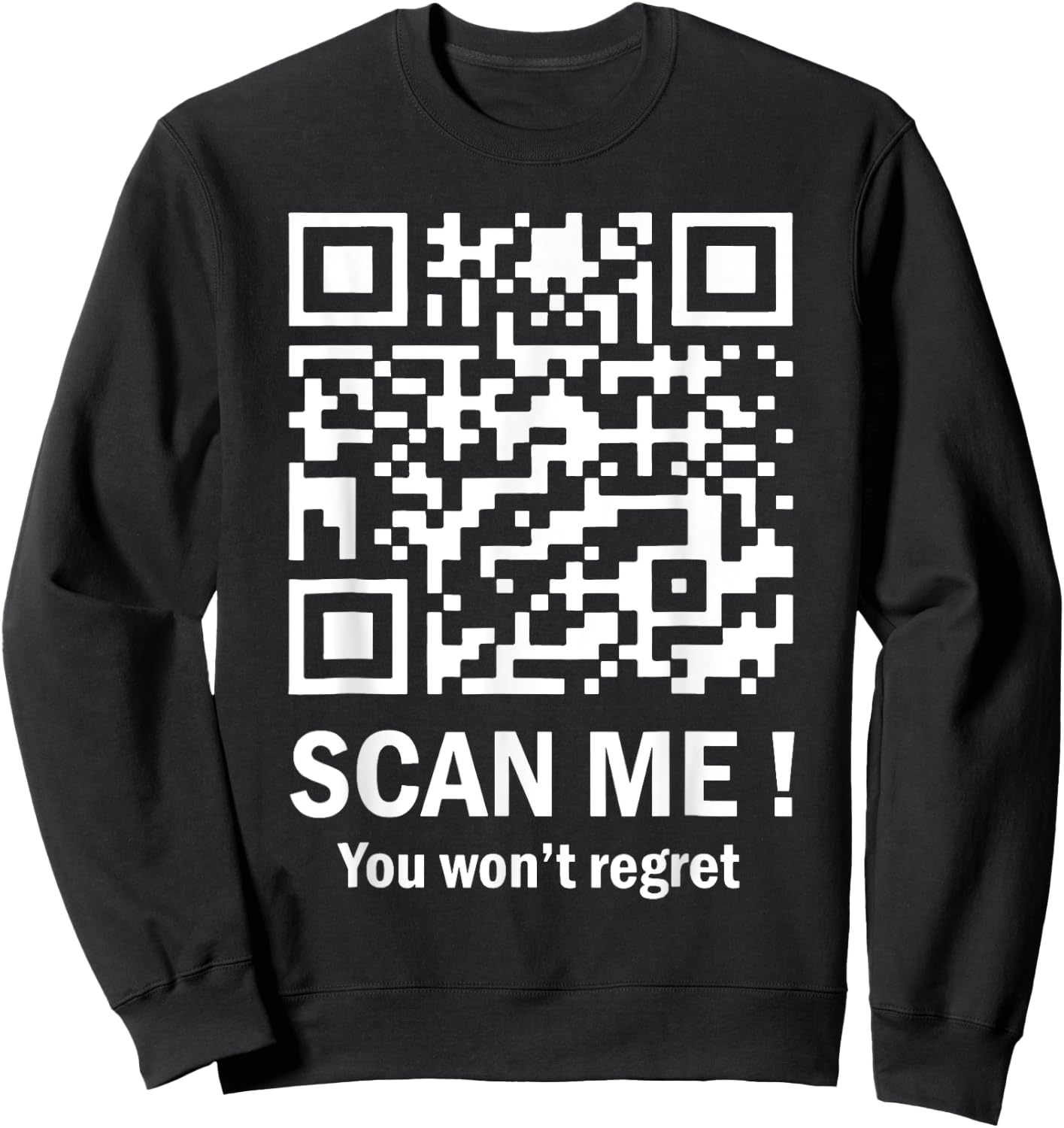 Trump Dance Troll QR Funny President Trump Dance Code Back Sweatshirt - Sweatshirt | Black