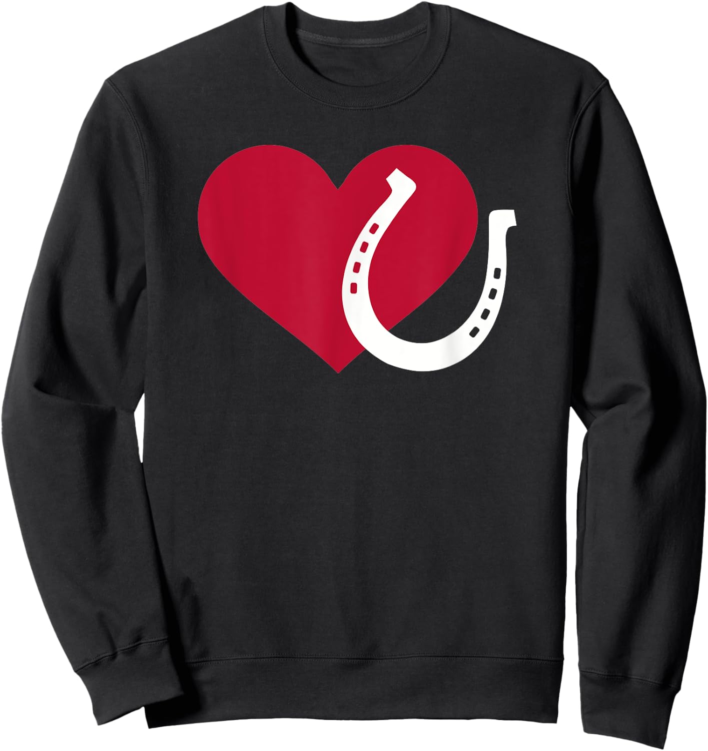 Horseshoe with heart Sweatshirt - Sweatshirt | Black
