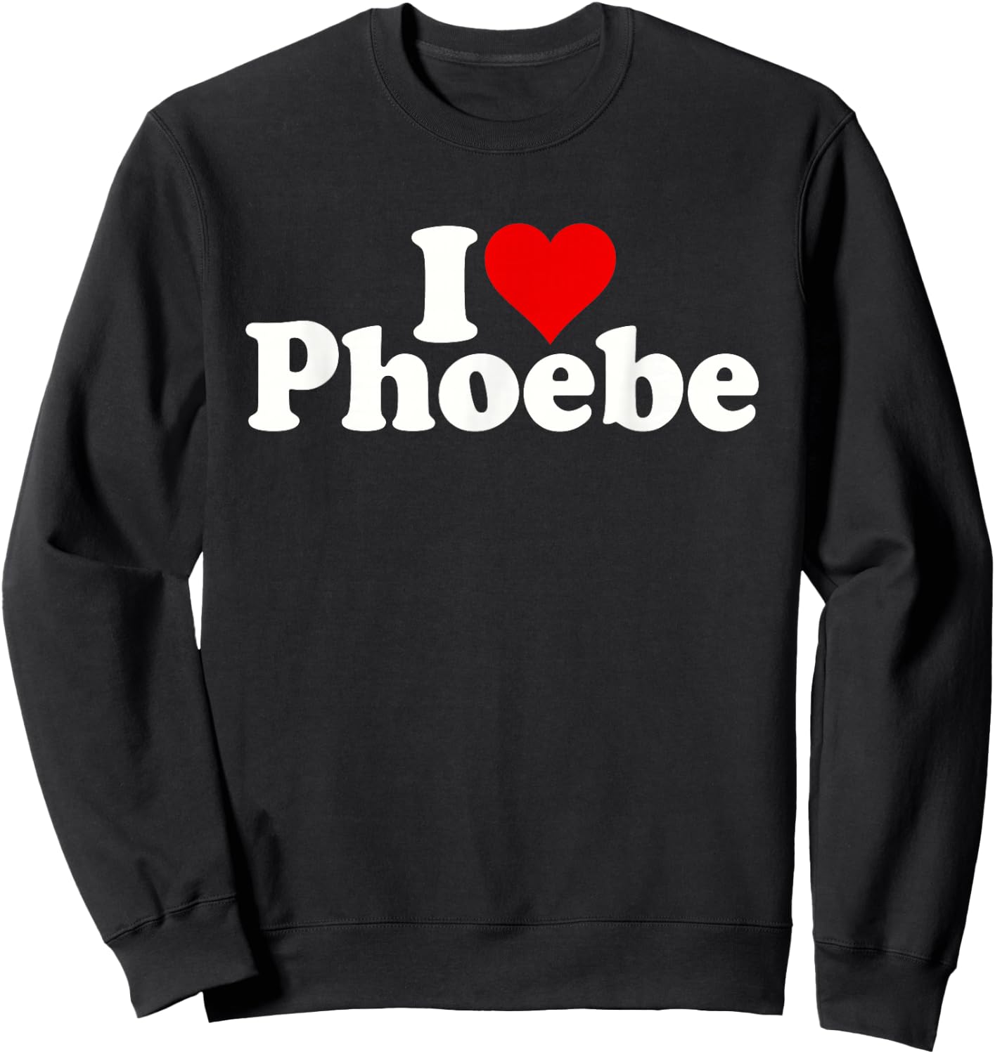 I Love Heart Phoebe Sweatshirt - Sweatshirt | Black