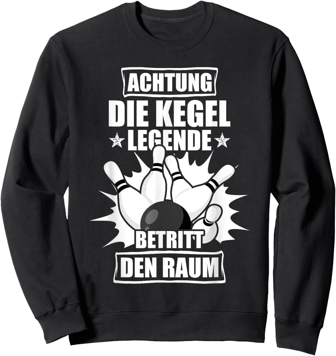 Men's Achtung Kegel Legend Kegler , black Sweatshirt - Sweatshirt | Black