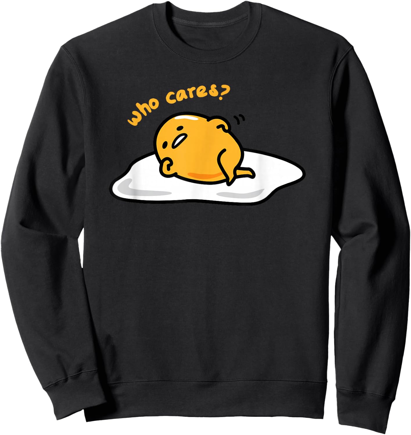 Gudetama "Who Cares" Shirt Sweatshirt - Sweatshirt | Black