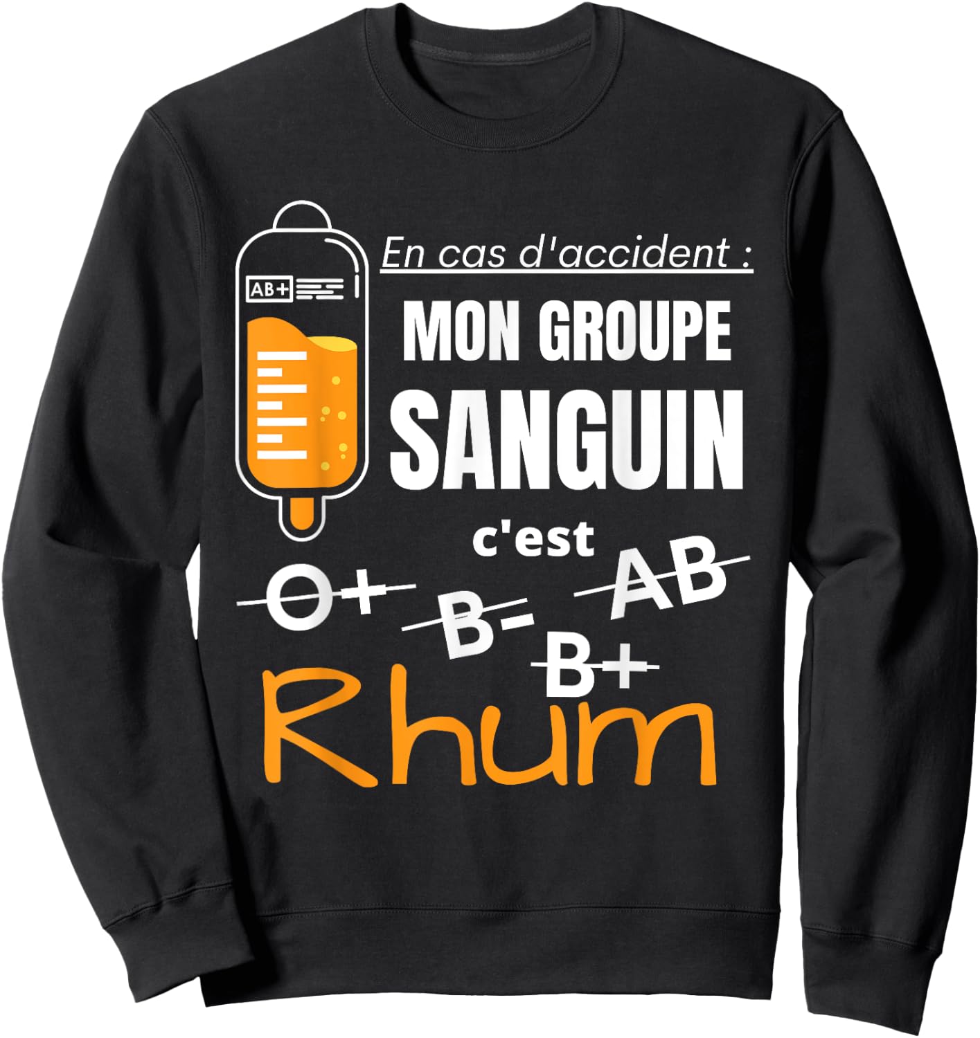 Humour Alcohol Rum Aperitif Sweatshirt - Sweatshirt | Black
