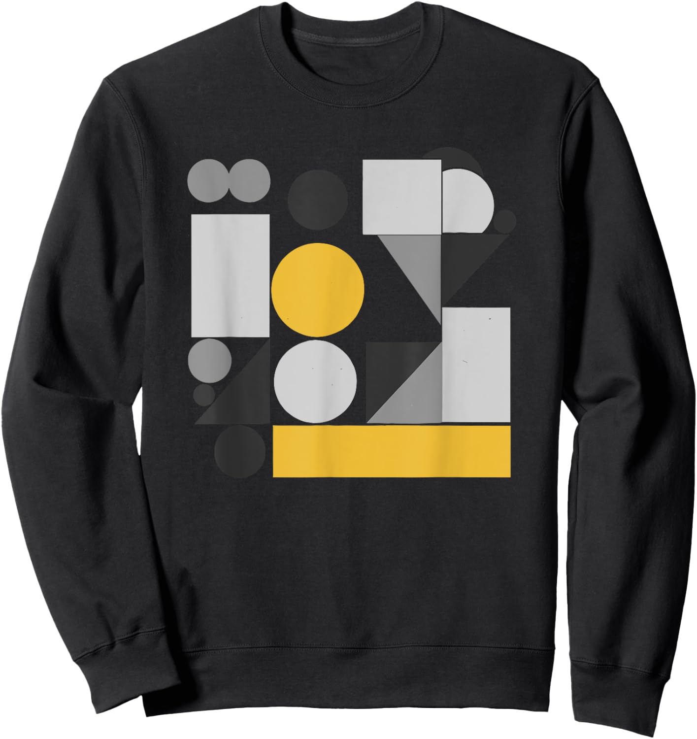 Abstract Art Geometric Pattern Mosaic Sweatshirt - Sweatshirt | Black
