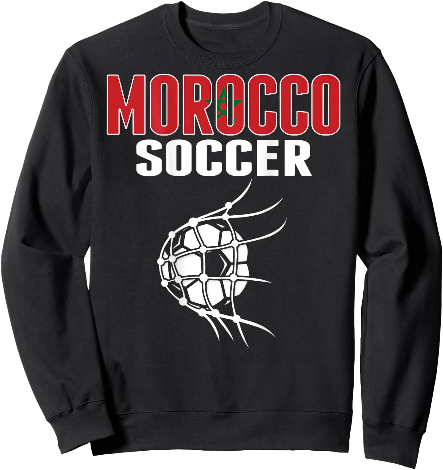 Morocco Soccer Fans Jersey - Support Moroccan Football Team Sweatshirt - Sweatshirt | Black