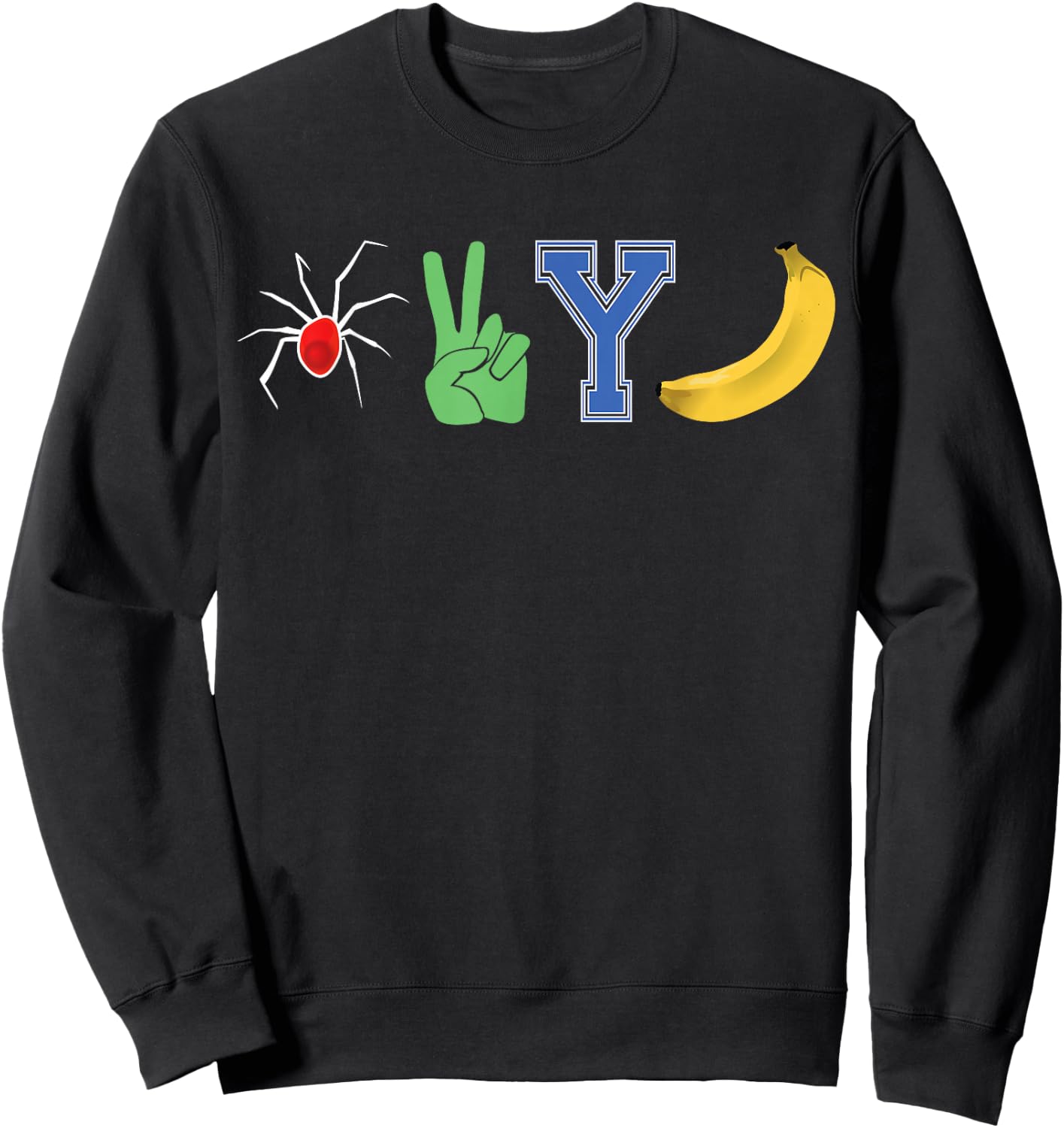 Spider 2 Y Banana Football Playing Strategy Game Plan Sweatshirt - Sweatshirt | Black