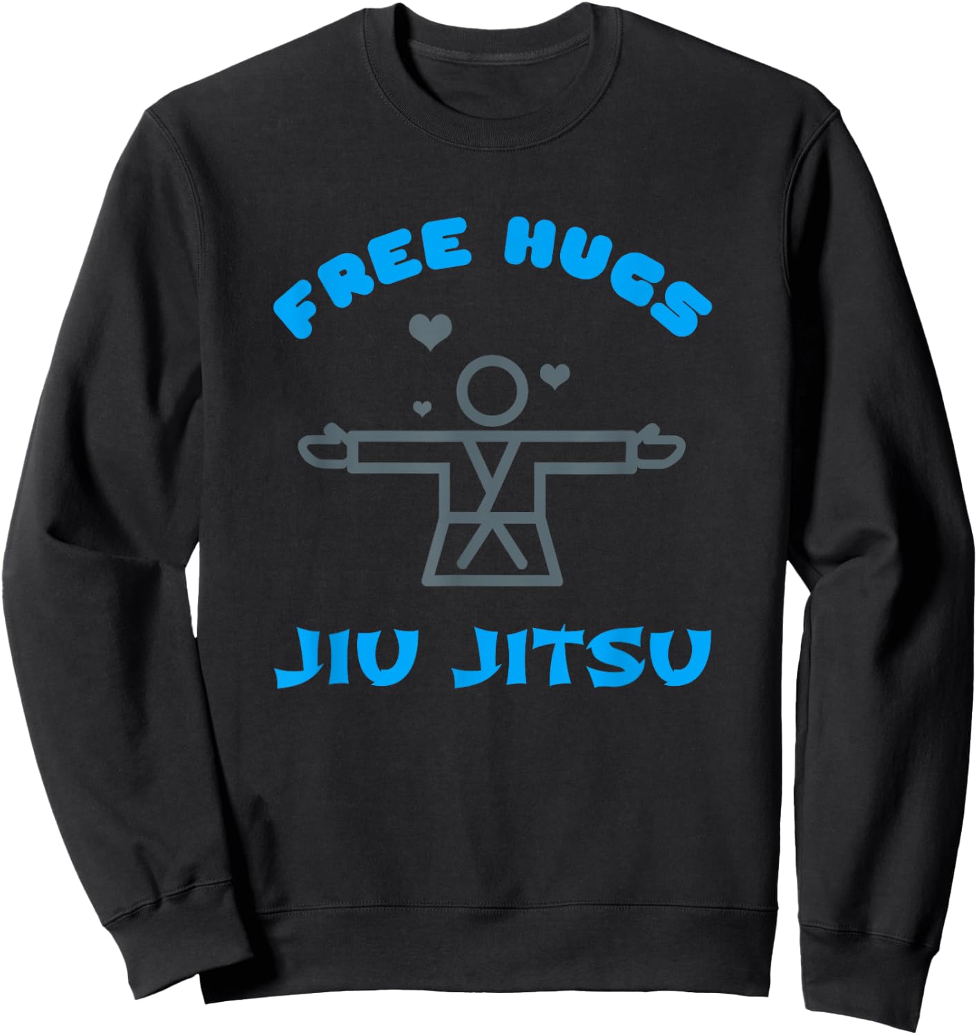 Free Hugs Jiu Jitsu Karate Sweatshirt - Sweatshirt | Black
