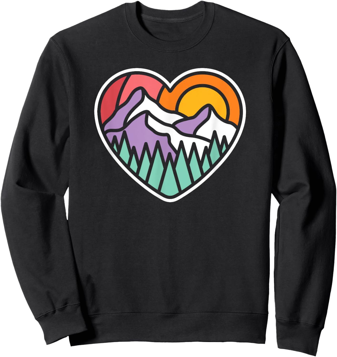 Heart of the Mountain Forest Sweatshirt - Sweatshirt | Black