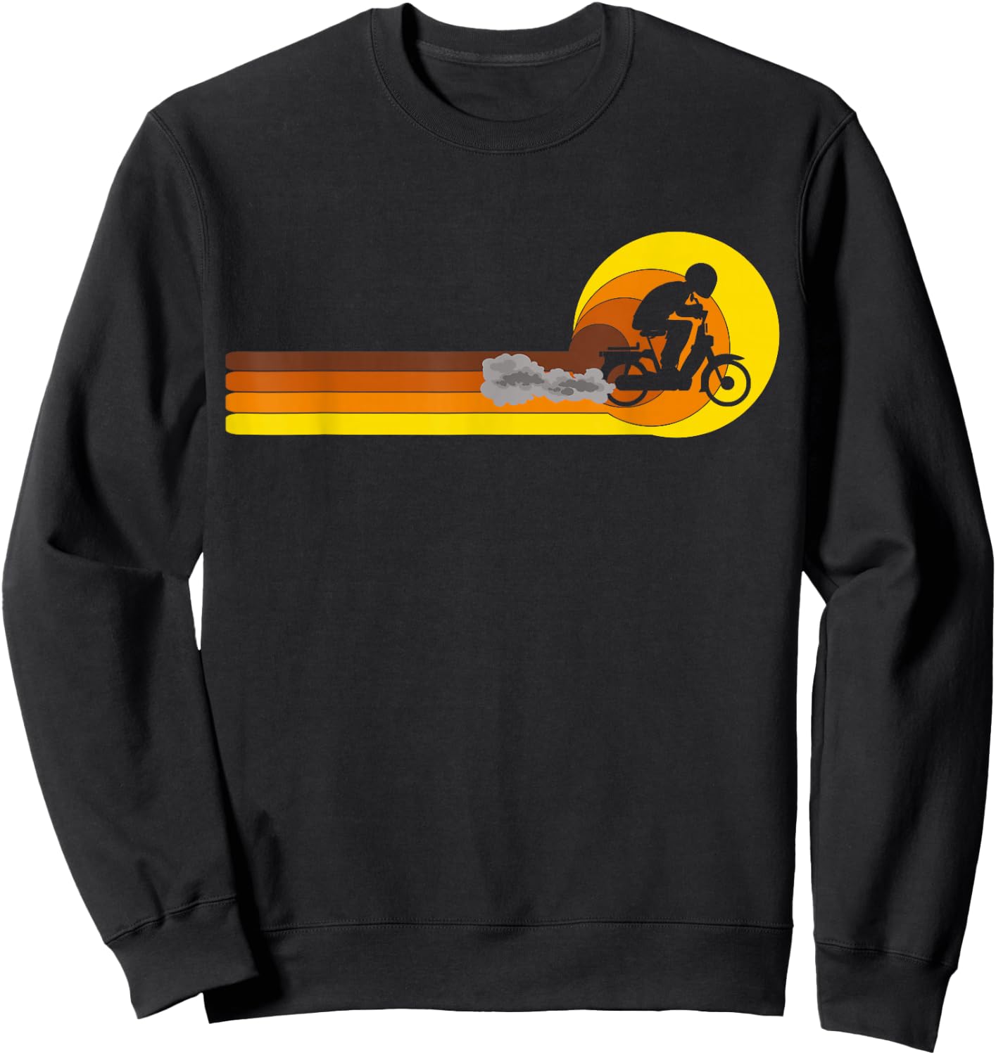 Mofa Mofaroller Moped Mofafahrer Vintage 70er 80er Mofa Sweatshirt - Sweatshirt | Black
