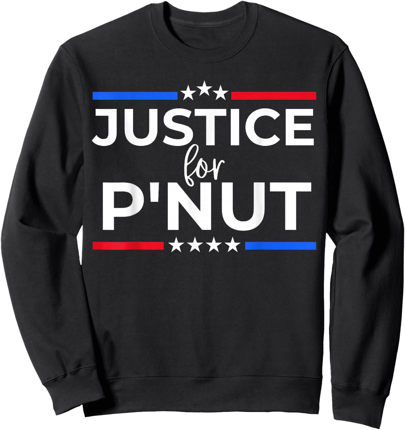Justice For P'nut Peanut Squirrel Lovers Women and Men Sweatshirt - Sweatshirt | Black