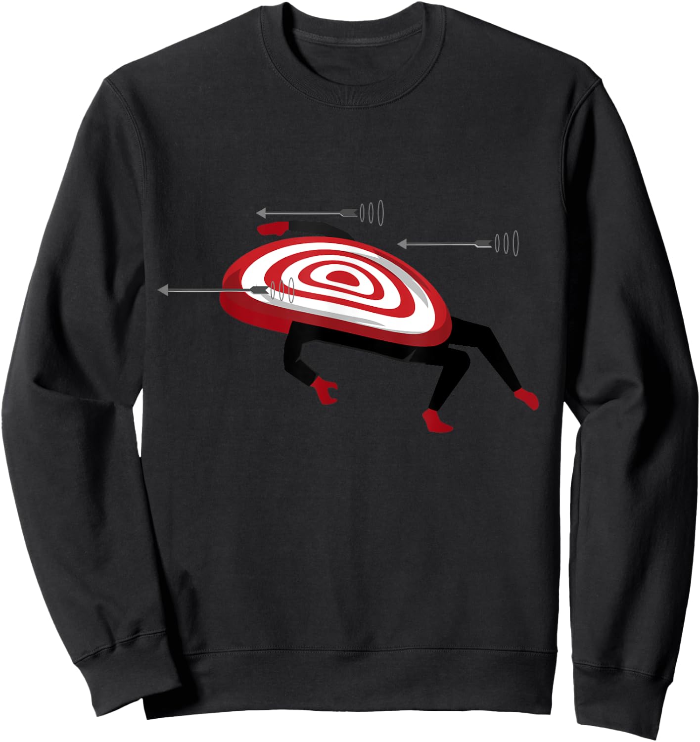 Archery Targets Bow & Arrow Funny Moving Bullseye Gift Sweatshirt - Sweatshirt | Black