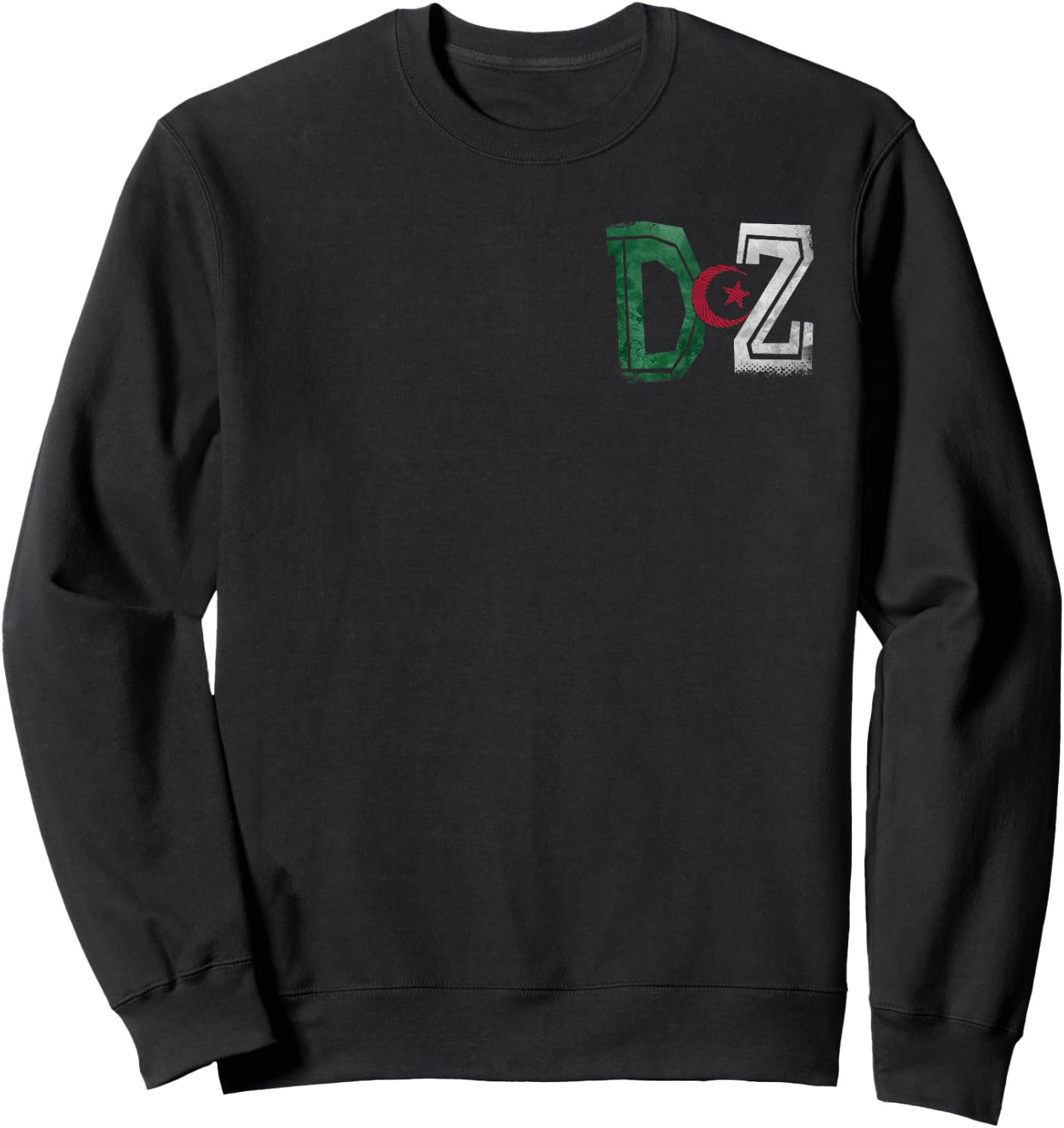 Algerian Flag Football Gift Jersey Dz , Black, S Sweatshirt - Sweatshirt | Black