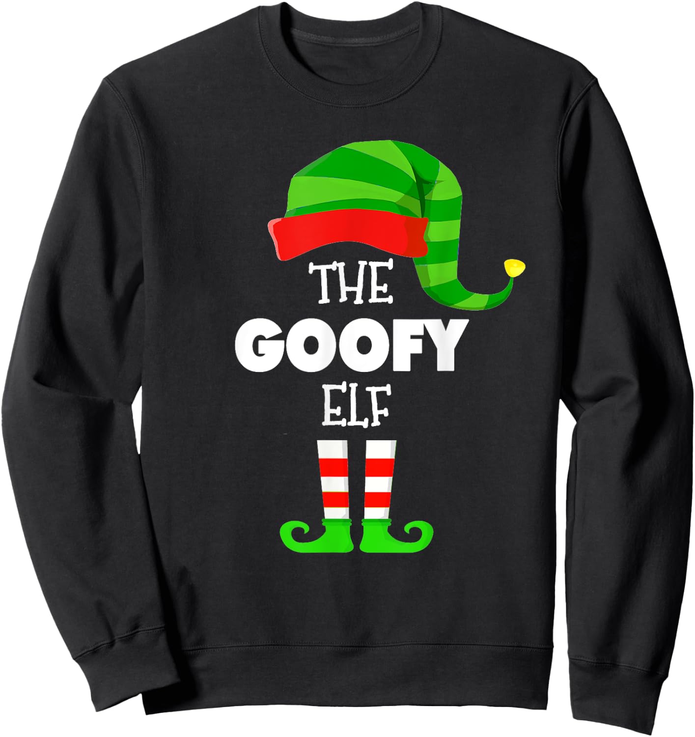 The GOOFY ELF Group Matching Family Christmas PJS Sweatshirt - Sweatshirt | Black