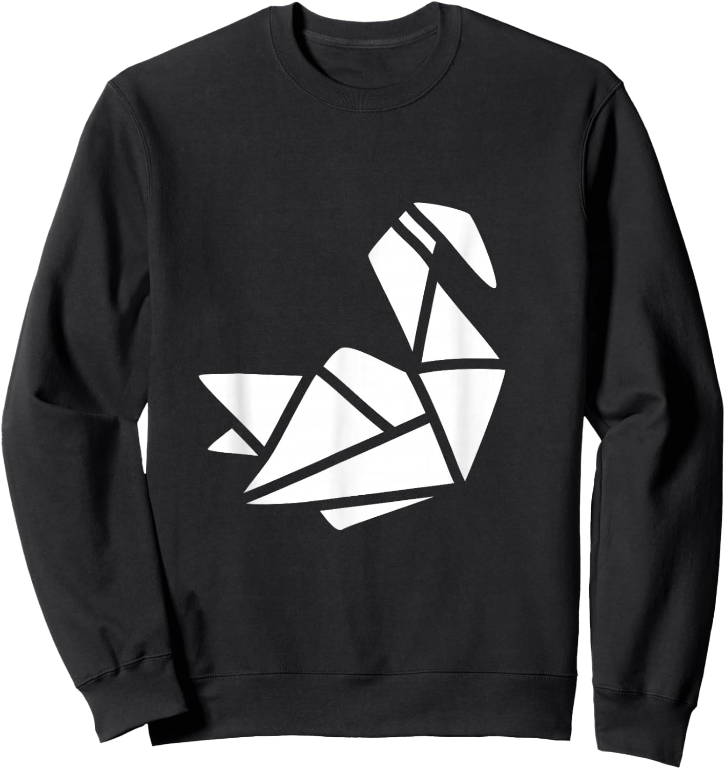 Origami Swan Men Women Sweatshirt - Sweatshirt | Black