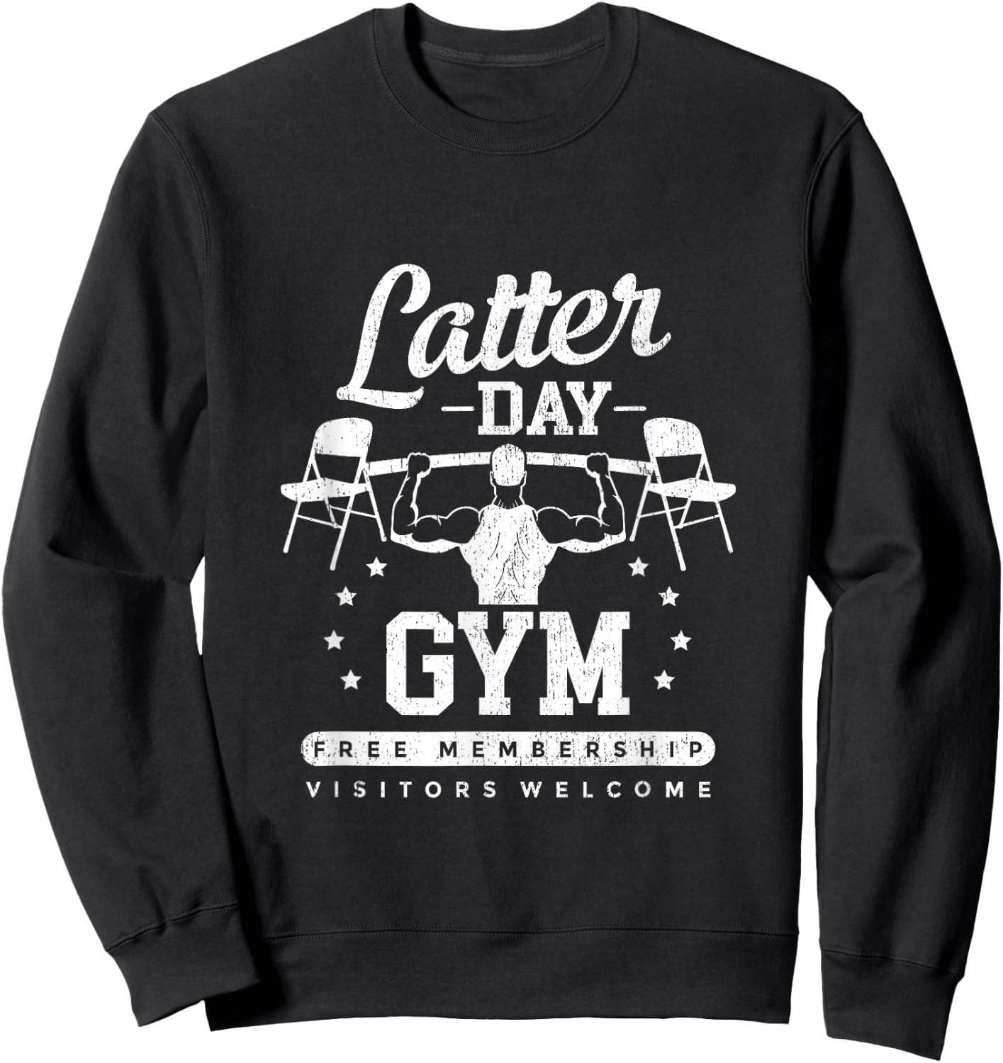 Latter-Day Gym Missionary LDS Church Funny Mormon Sweatshirt - Sweatshirt | Black