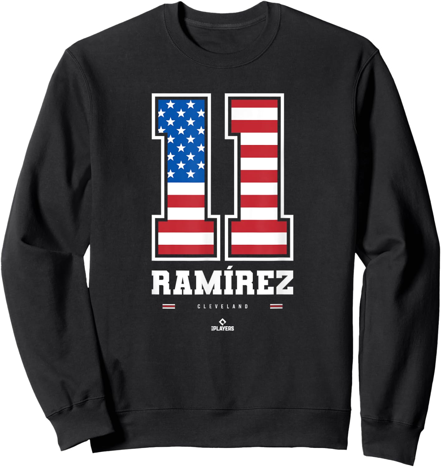 Jose Ramirez - US Flag Number Sweatshirt - Sweatshirt | Black