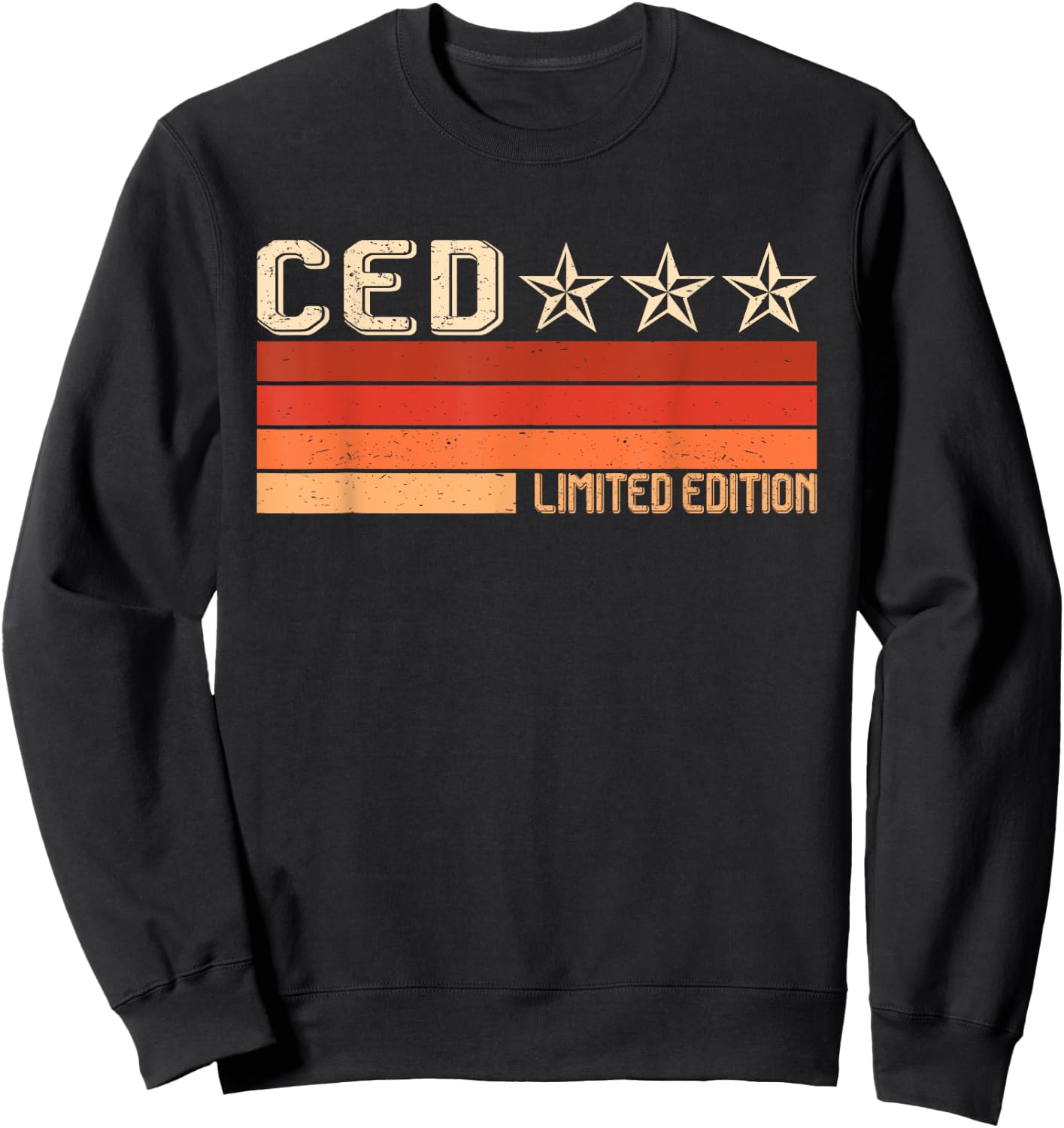 CED Name Personalized Idea Men Retro Vintage CED Sweatshirt - Sweatshirt | Black