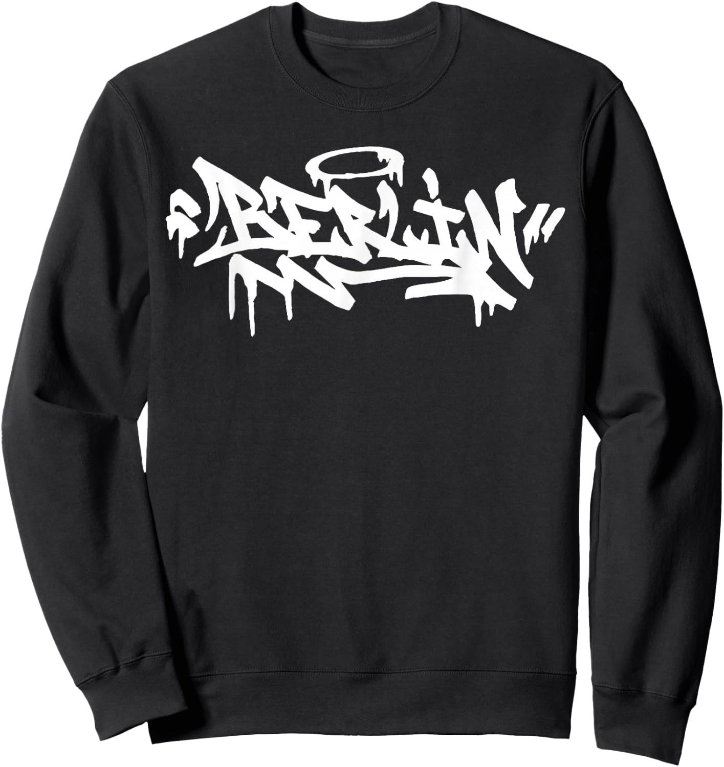 Berlin City Graffiti Street Art Hand Style Germany Hip Hop , black Sweatshirt - Sweatshirt | Black